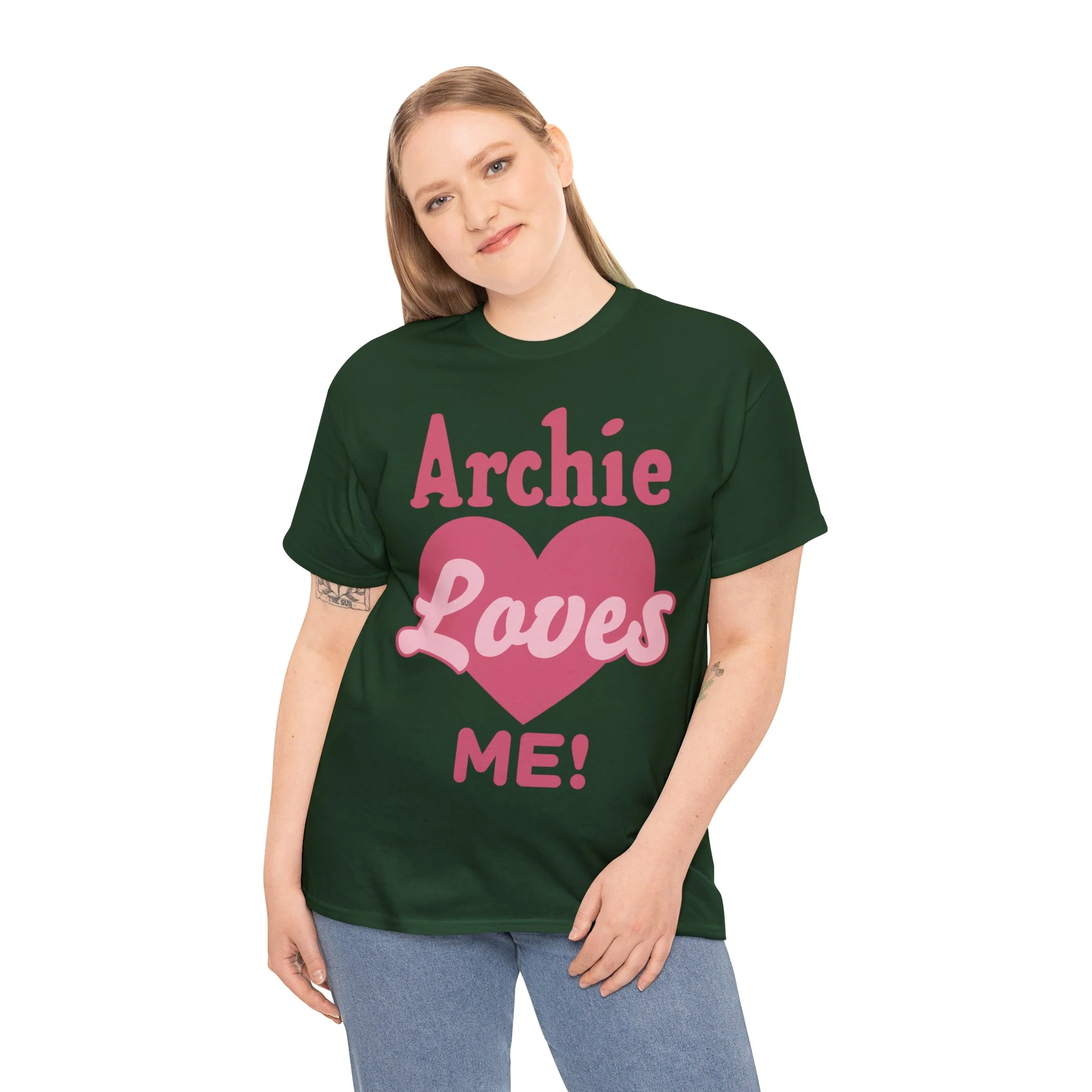 Archie Loves Me! Graphic T-Shirt (Unisex Heavy Cotton Tee) featuring Archie, Betty, and Veronica - Image 59