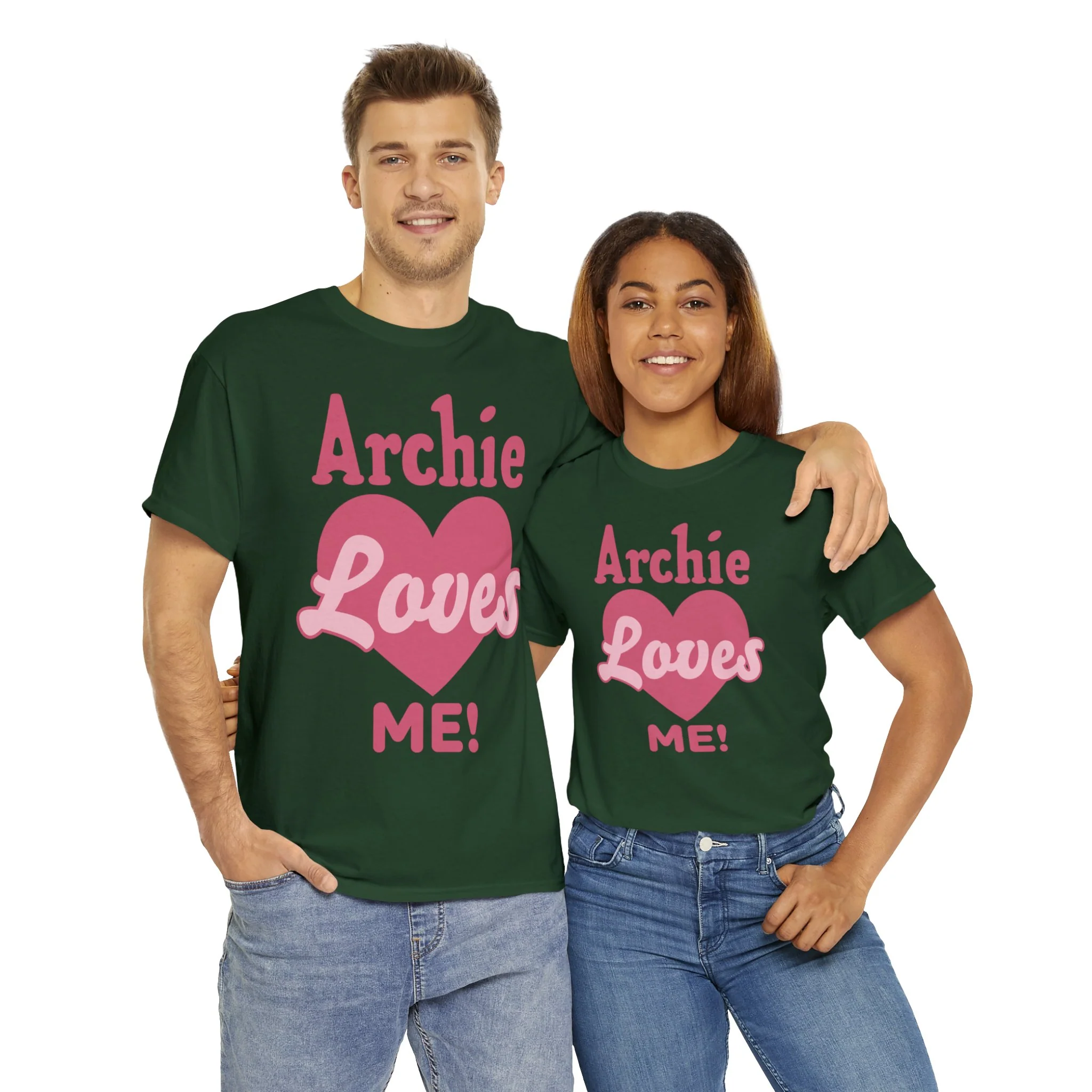 Archie Loves Me! Graphic T-Shirt (Unisex Heavy Cotton Tee) featuring Archie, Betty, and Veronica - Image 62