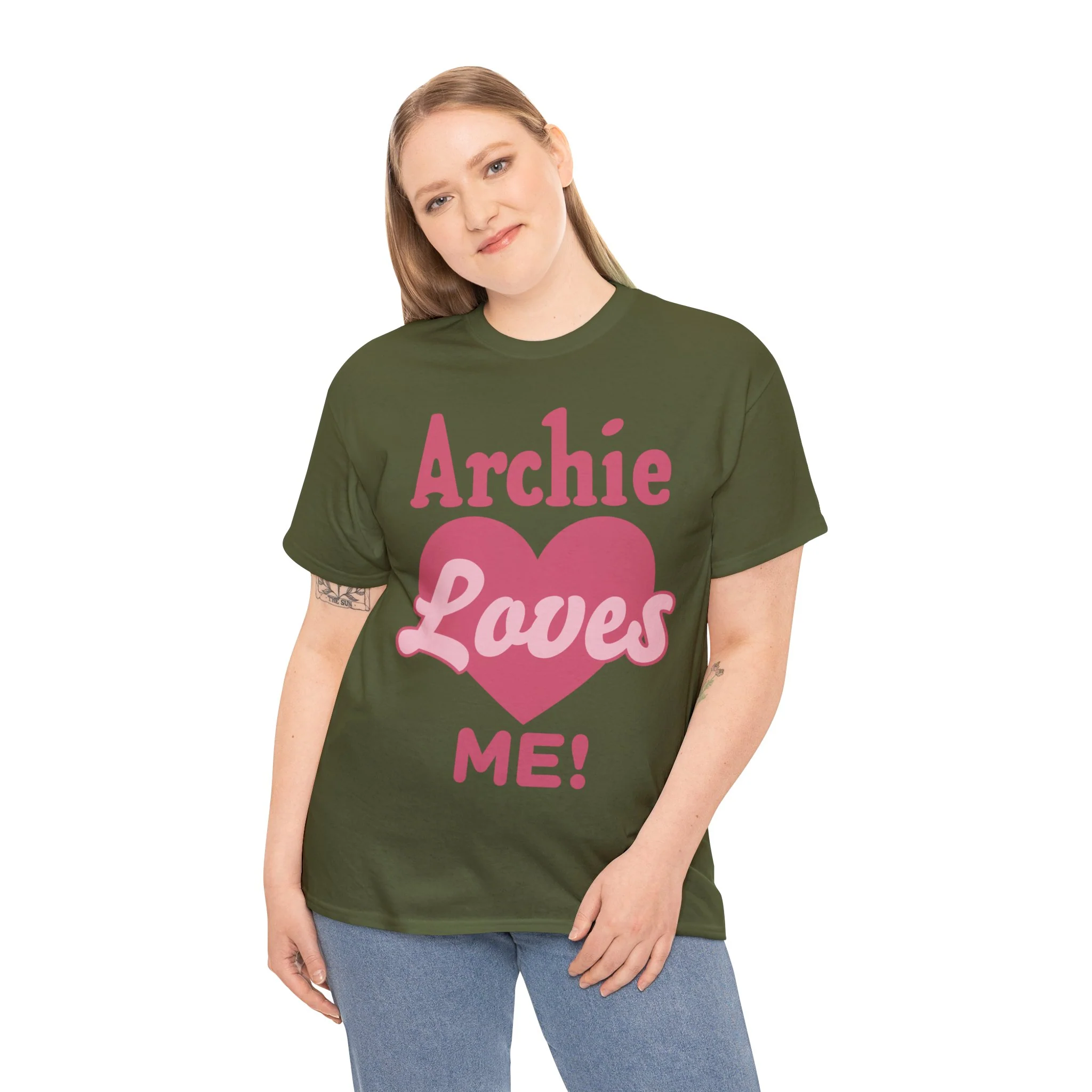 Archie Loves Me! Graphic T-Shirt (Unisex Heavy Cotton Tee) featuring Archie, Betty, and Veronica - Image 64