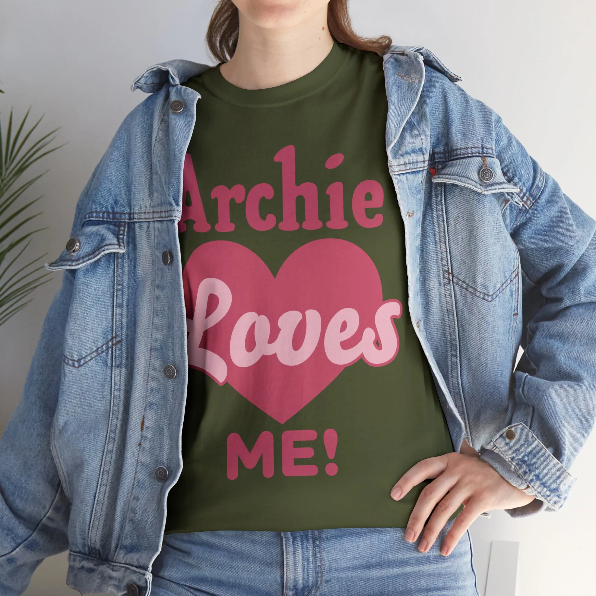 Archie Loves Me! Graphic T-Shirt (Unisex Heavy Cotton Tee) featuring Archie, Betty, and Veronica - Image 66