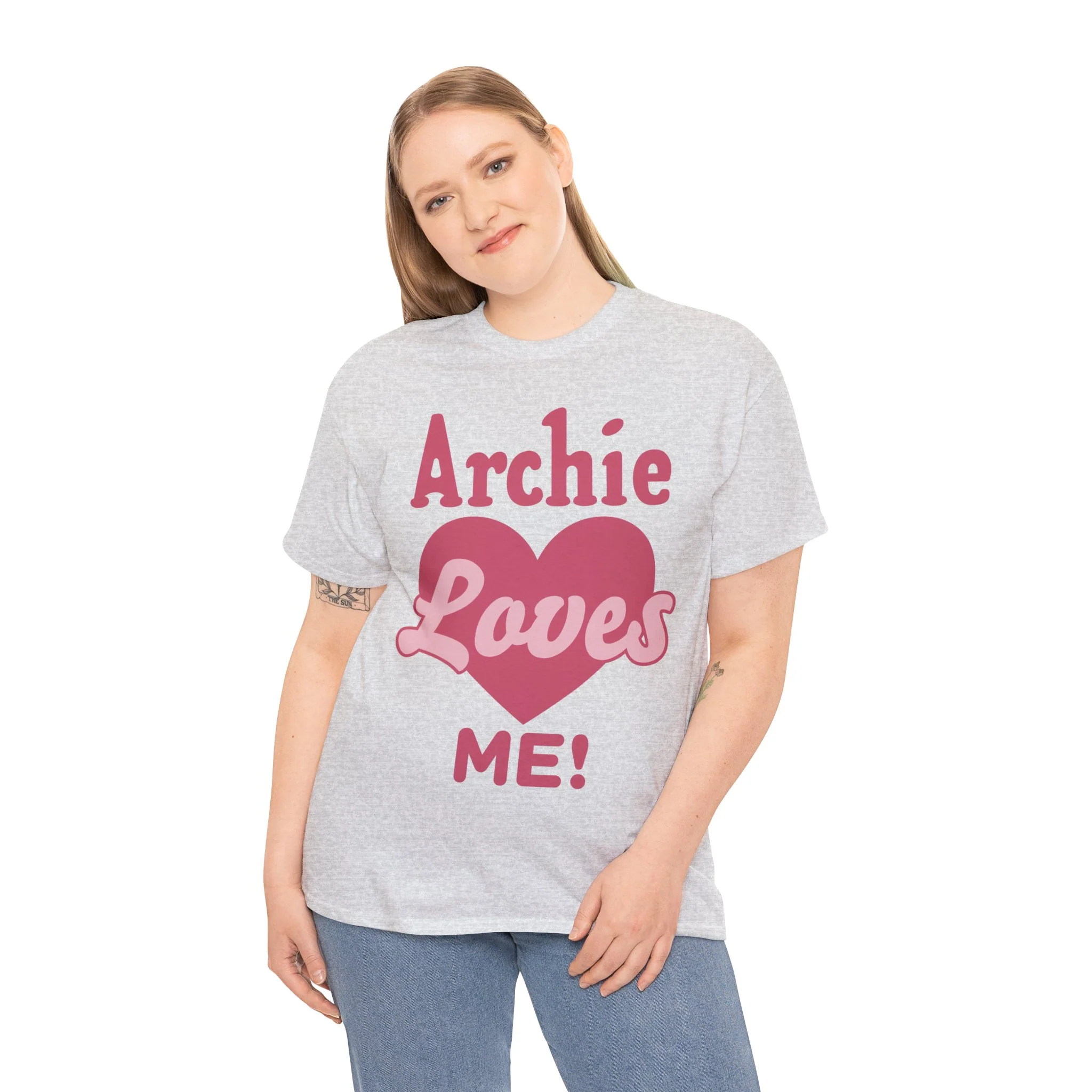 Archie Loves Me! Graphic T-Shirt (Unisex Heavy Cotton Tee) featuring Archie, Betty, and Veronica - Image 69