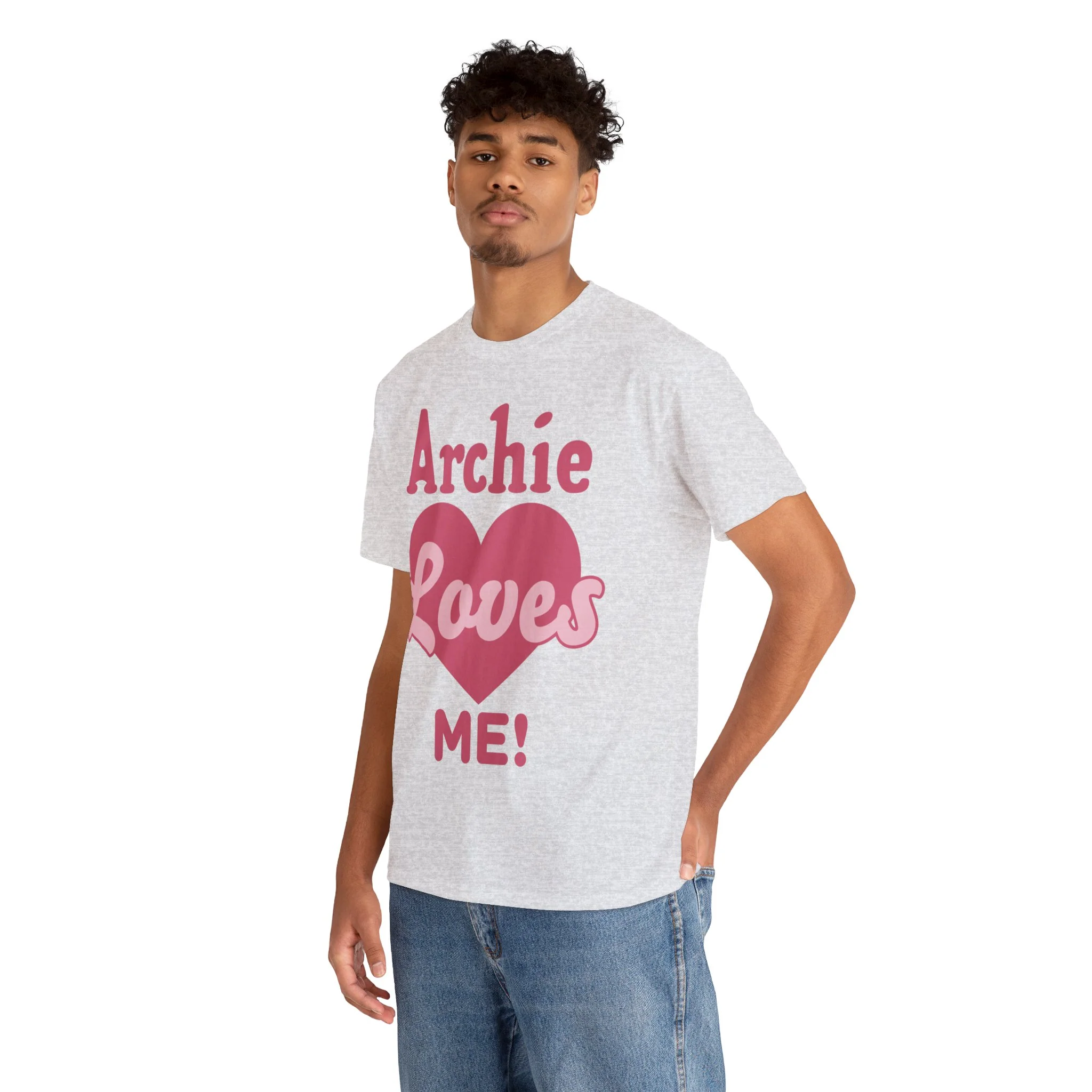 Archie Loves Me! Graphic T-Shirt (Unisex Heavy Cotton Tee) featuring Archie, Betty, and Veronica - Image 70