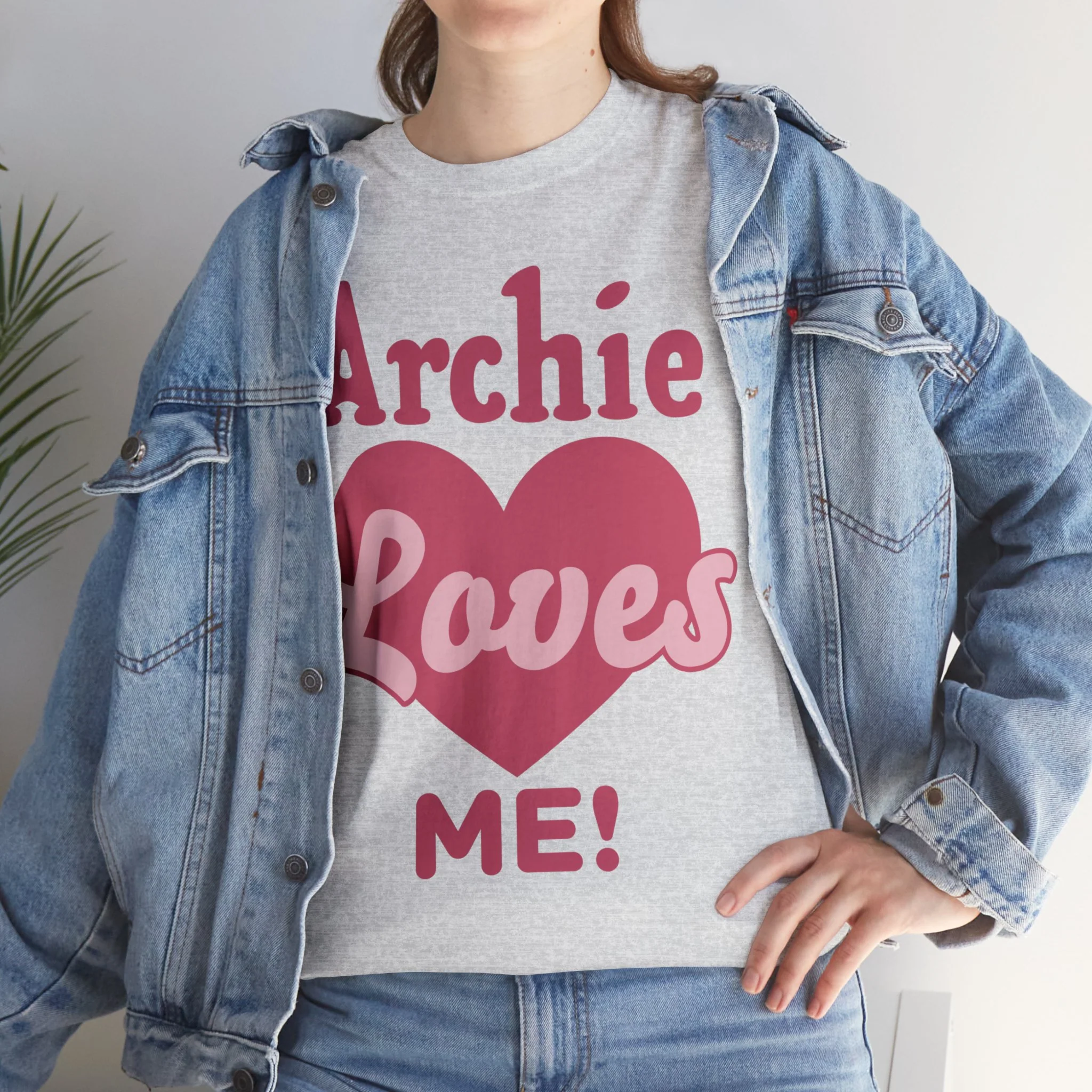 Archie Loves Me! Graphic T-Shirt (Unisex Heavy Cotton Tee) featuring Archie, Betty, and Veronica - Image 71