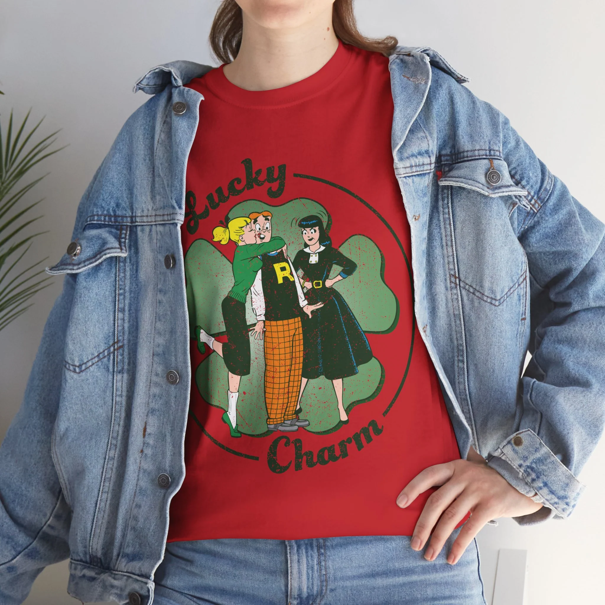 Archie Lucky Charm Design Graphic Tee (Unisex Heavy Cotton Tee) featuring Archie, Betty, and Veronica - Image 27