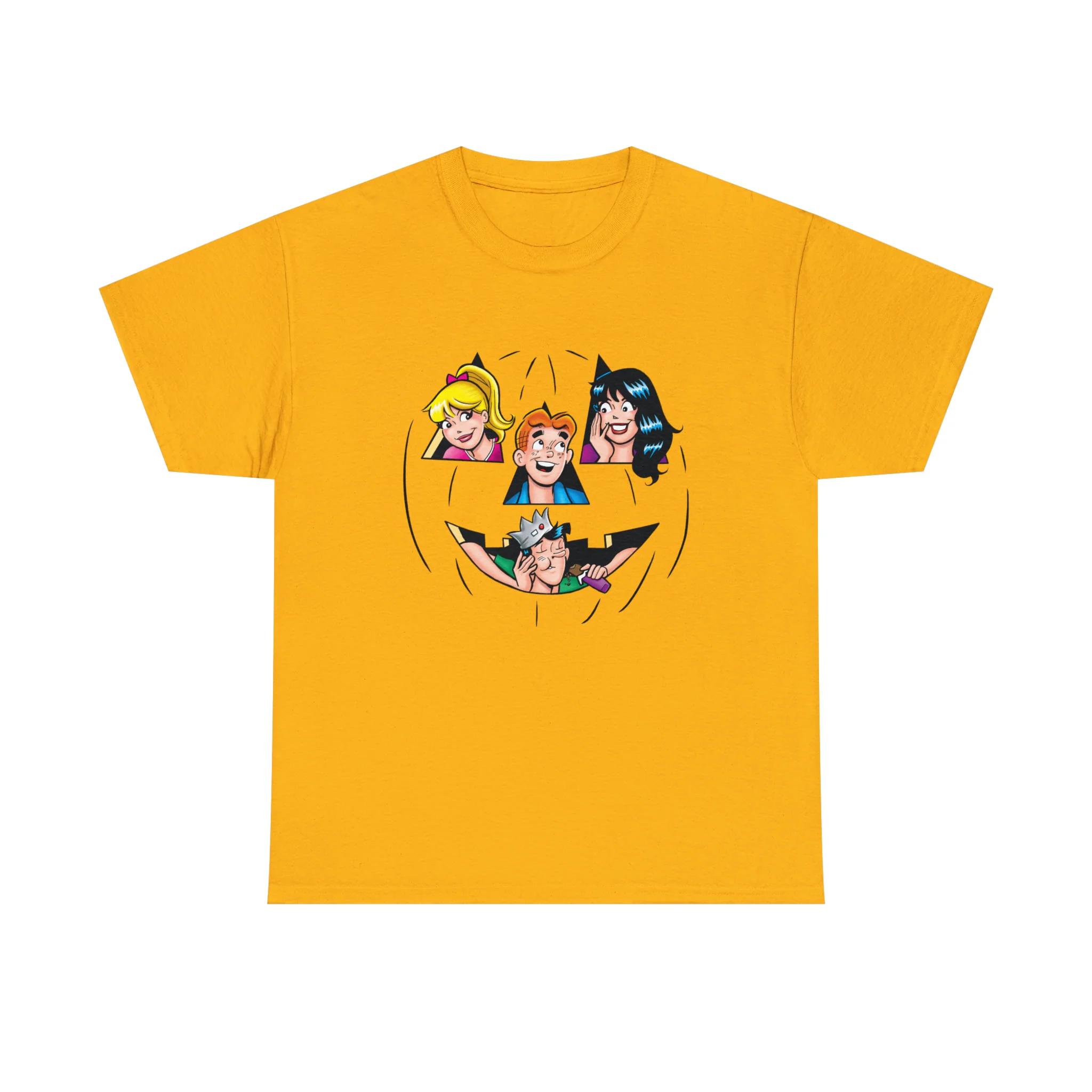 Archie-O-Lantern Graphic Tees (Unisex Heavy Cotton Tee) featuring Archie, Betty, Veronica, and Jughead