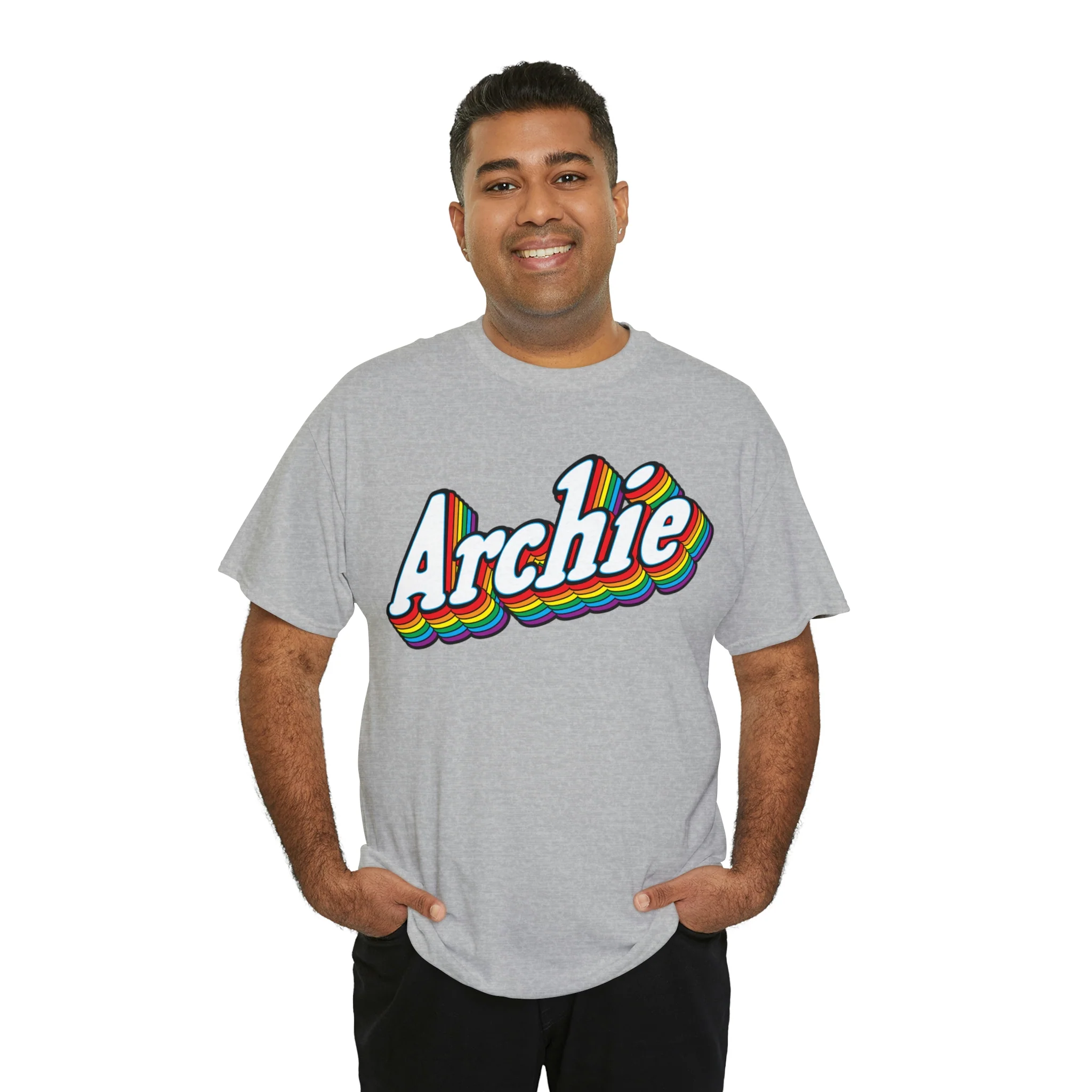 Archie Prism Logo Design Graphic Tee (Unisex Heavy Cotton Tee) - Image 8