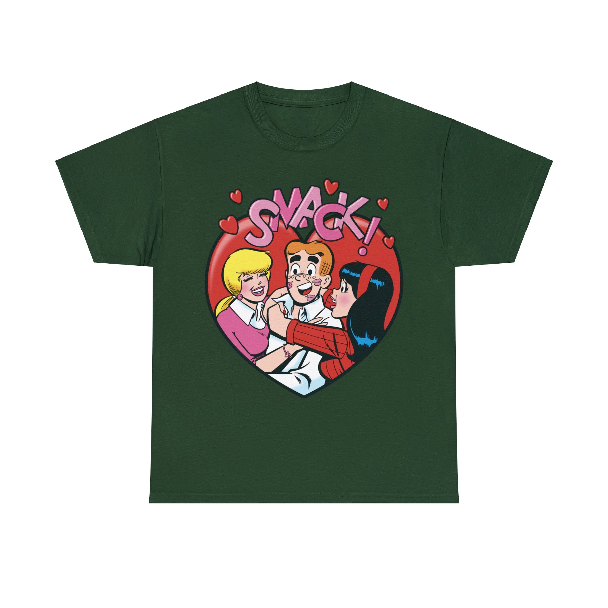 Archie "Smack" Big Kiss Graphic T-Shirt (Unisex Heavy Cotton Tee) featuring Archie, Betty, and Veronica - Image 10