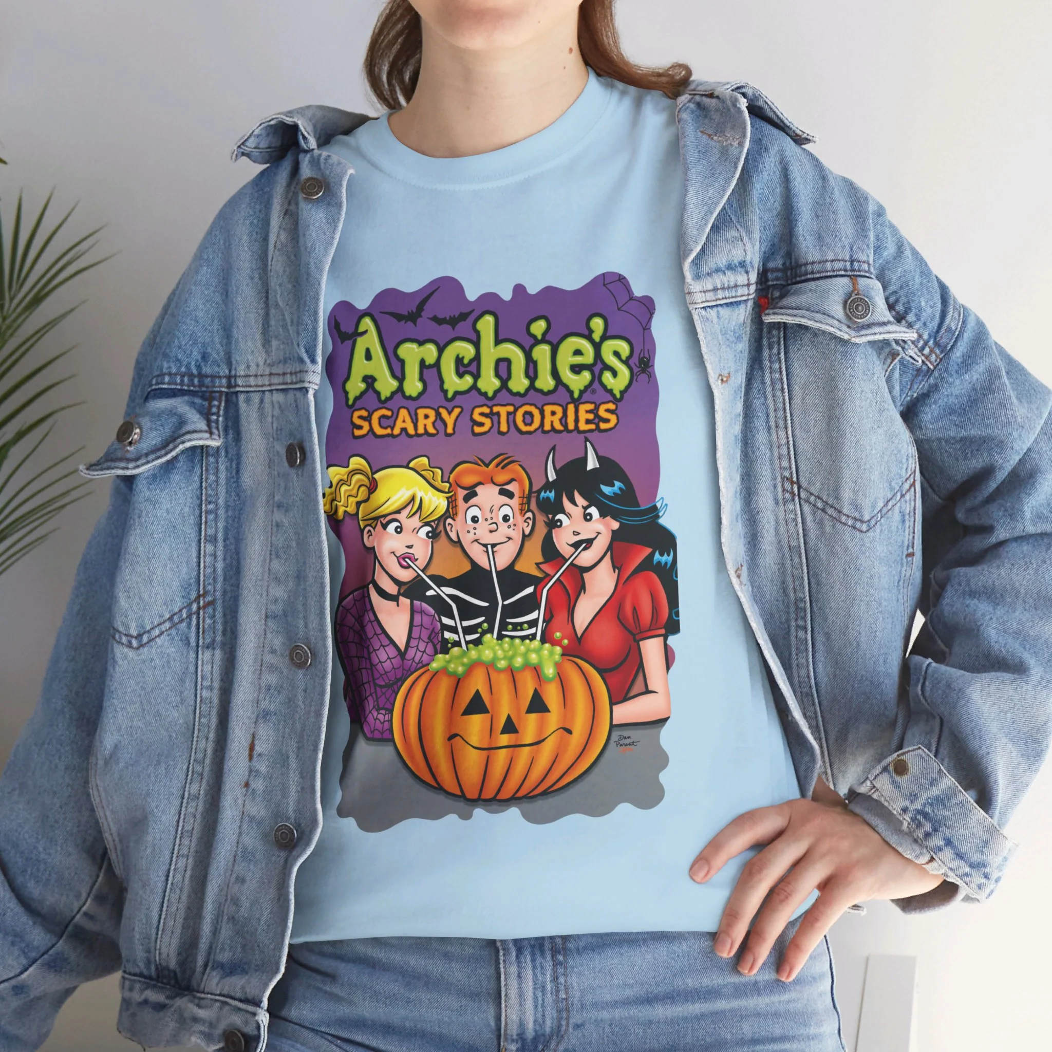 Archie's Scary Stories Graphic T-Shirt (Unisex Heavy Cotton Tee) featuring Archie, Betty, and Veronica - Image 20