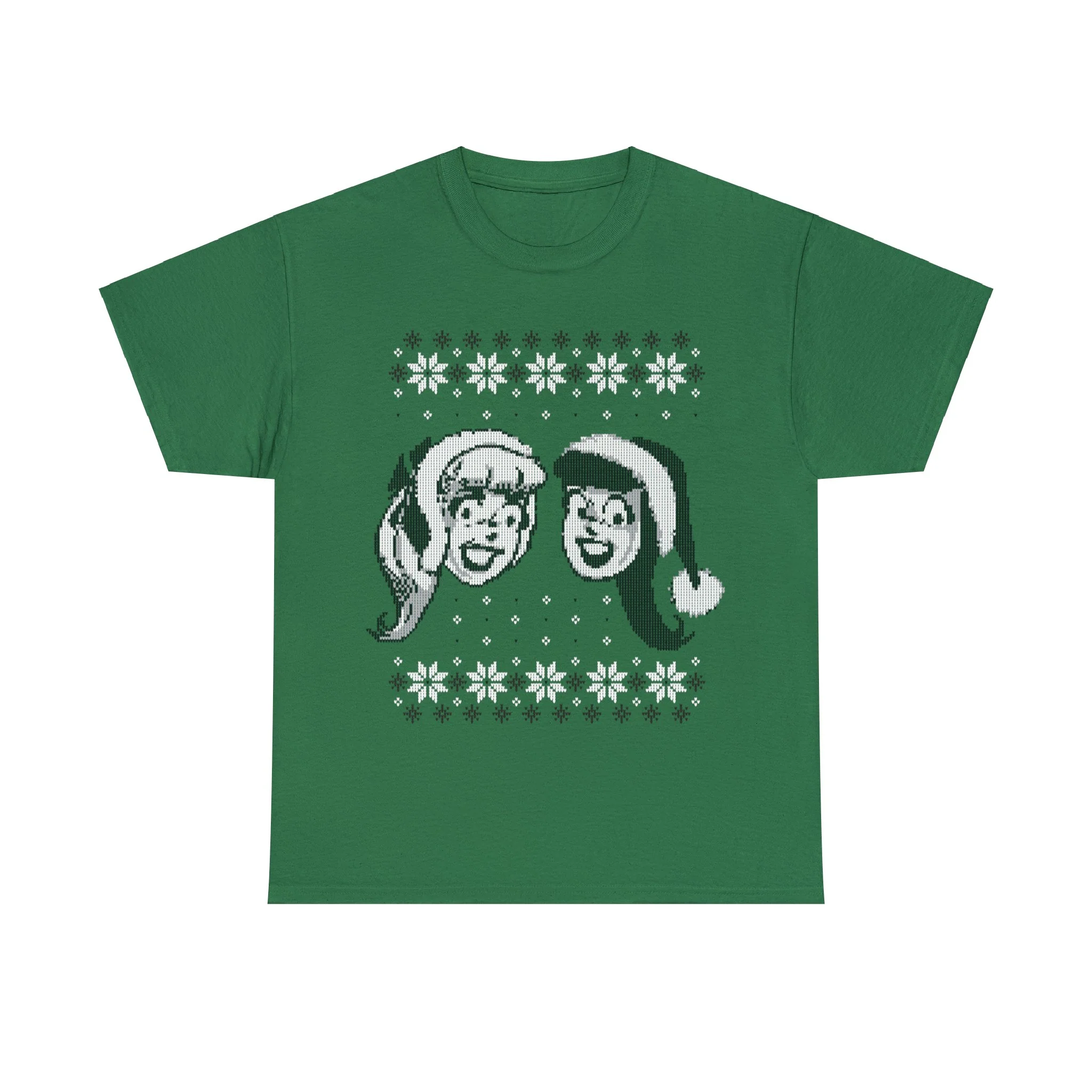 Betty and Veronica Holiday Sweater Design Graphic Tee (Unisex Heavy Cotton Tee) - Image 4