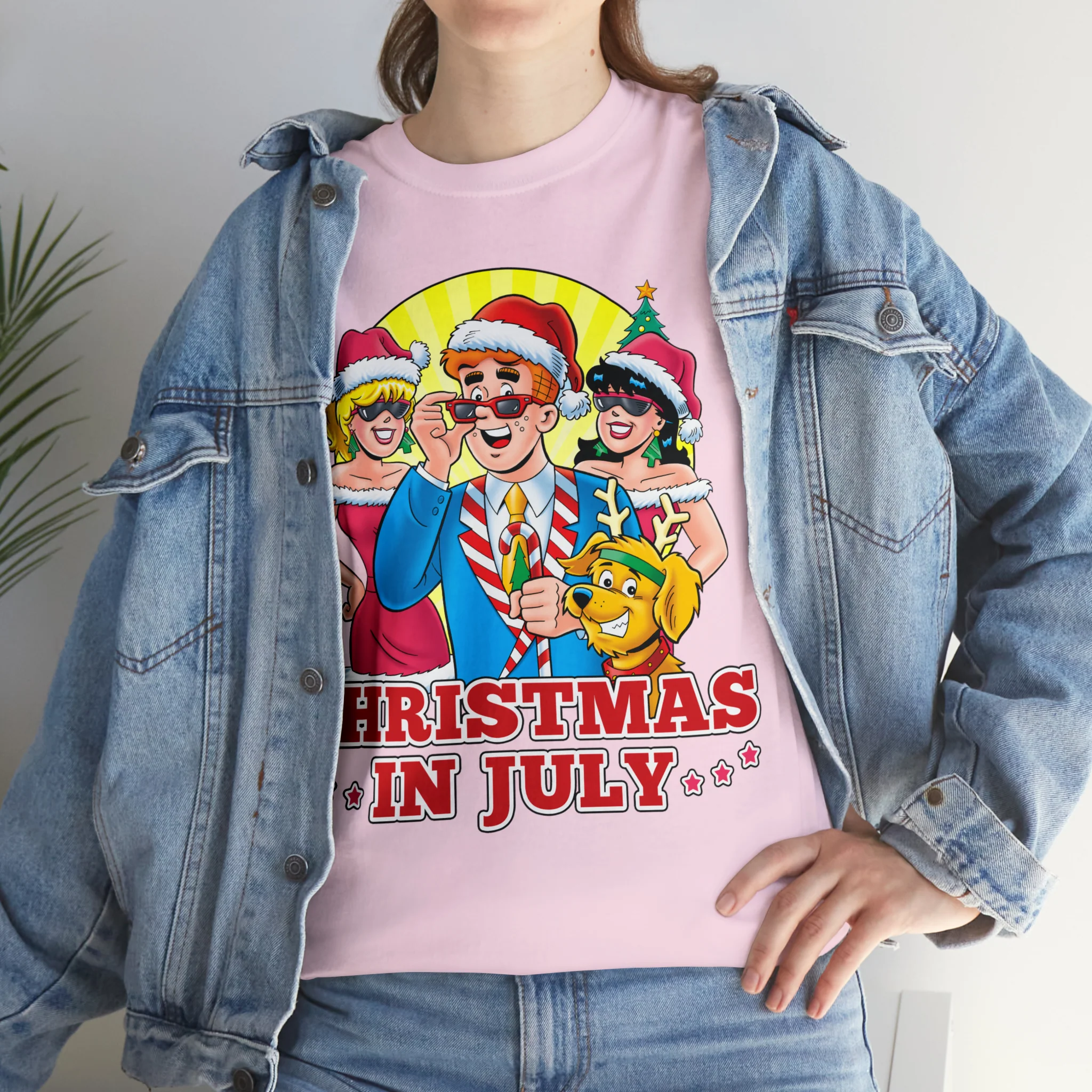 Christmas in July Graphic Tee (Unisex Heavy Cotton Tee) featuring Archie, Betty, and Veronica - Image 50