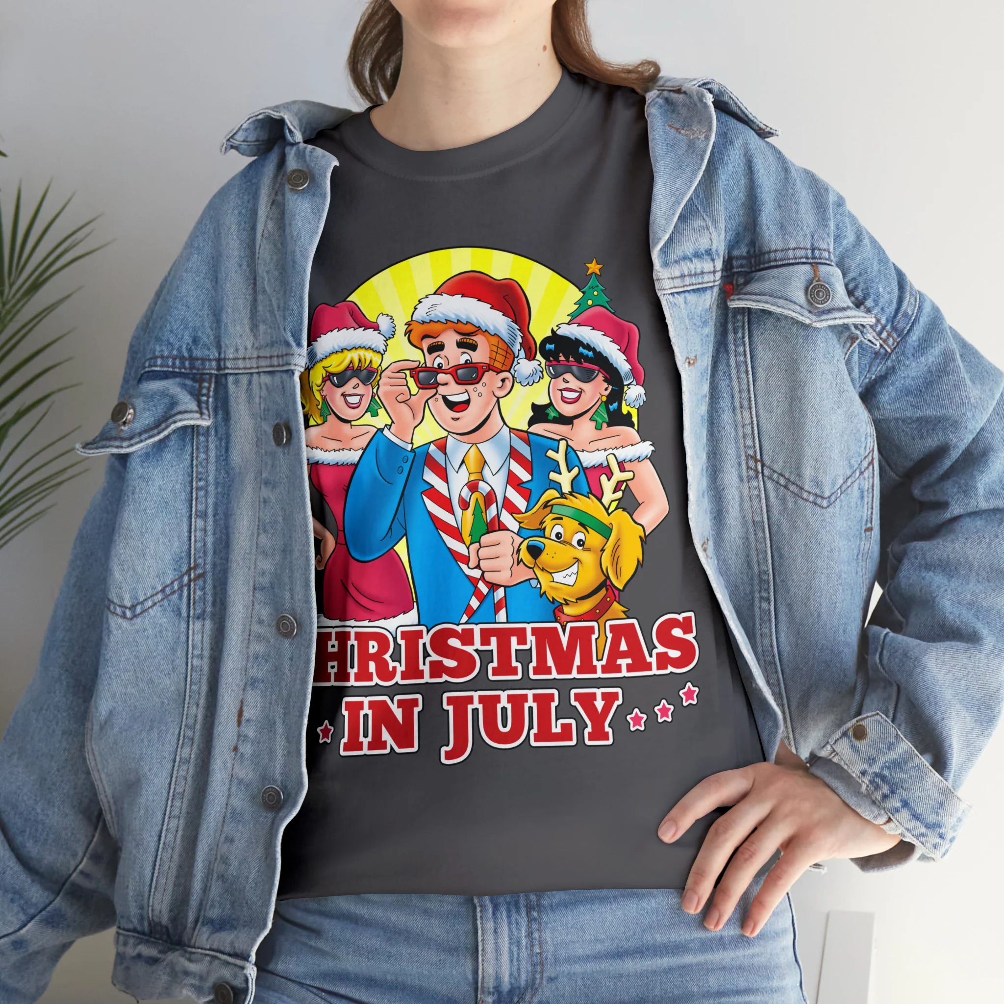 Christmas in July Graphic Tee (Unisex Heavy Cotton Tee) featuring Archie, Betty, and Veronica - Image 61