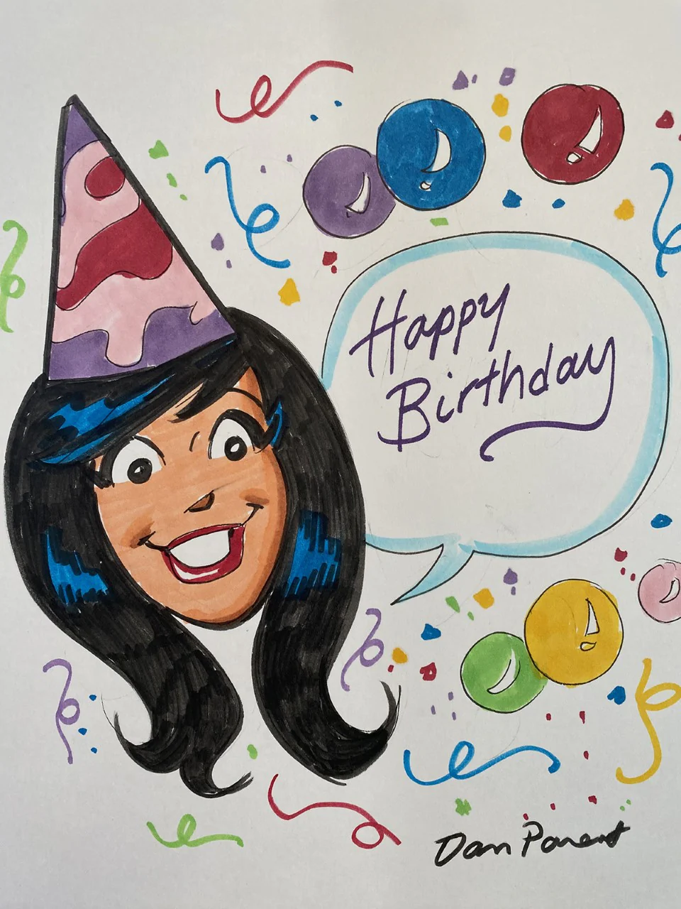 Dan Parent – Original Archie Custom Drawings Birthday Themed (Newly Added) - Image 3