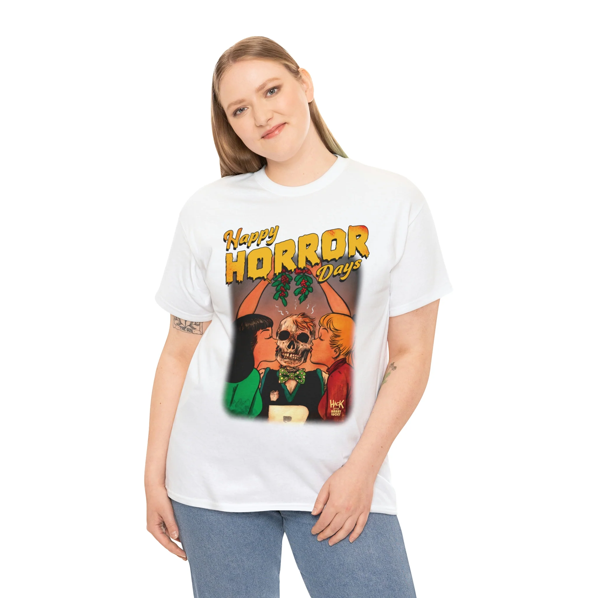 Happy Horror Days Love Triangle Graphic Tee (Unisex Heavy Cotton Tee) featuring Archie, Betty, and Veronica - Image 15