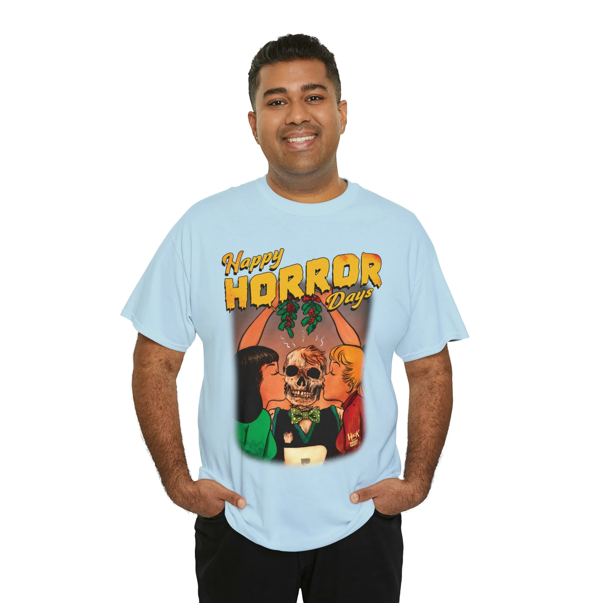 Happy Horror Days Love Triangle Graphic Tee (Unisex Heavy Cotton Tee) featuring Archie, Betty, and Veronica - Image 63