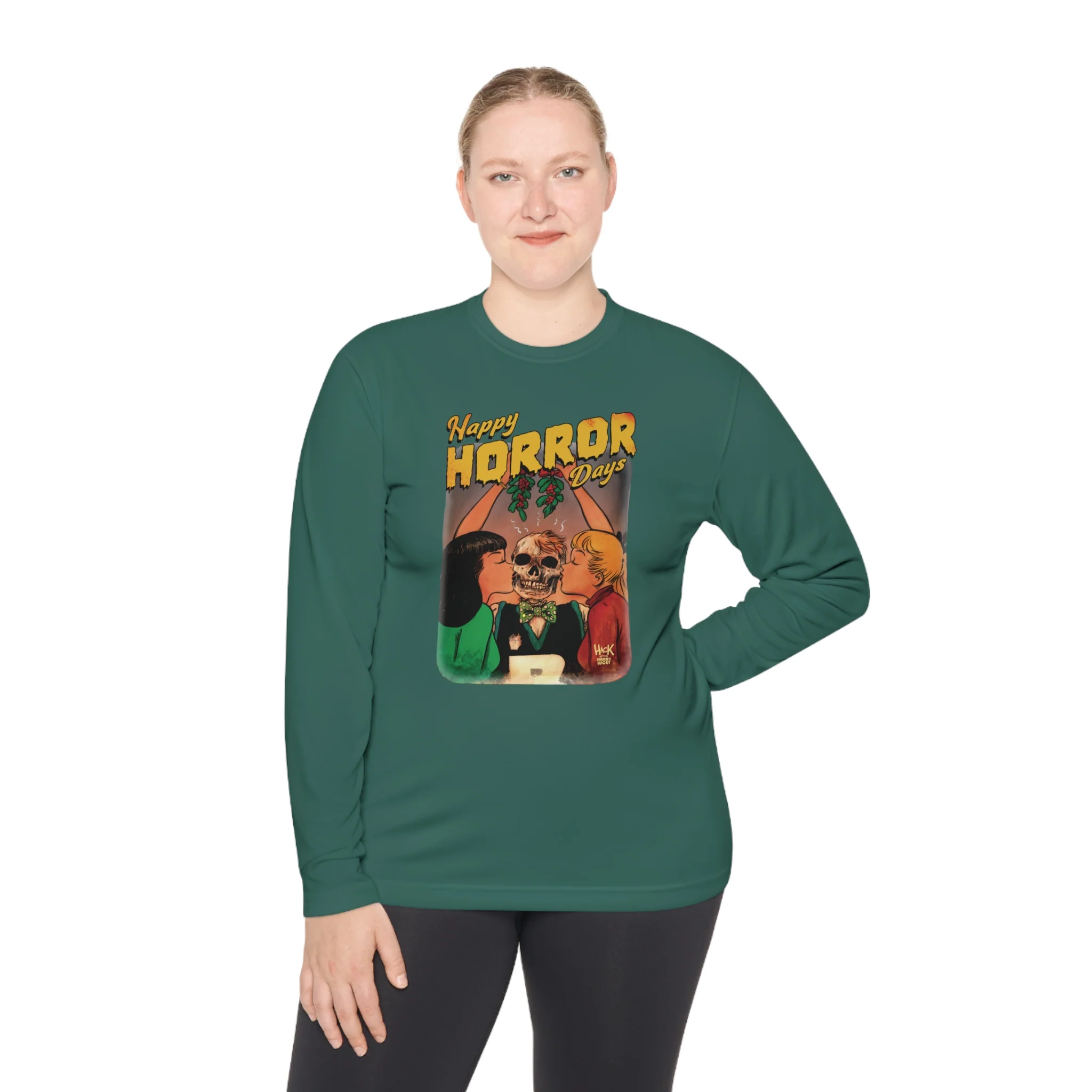 Happy Horror Days Love Triangle Graphic Tee Unisex Lightweight Long Sleeve Tee featuring Archie, Betty, and Veronica - Image 16