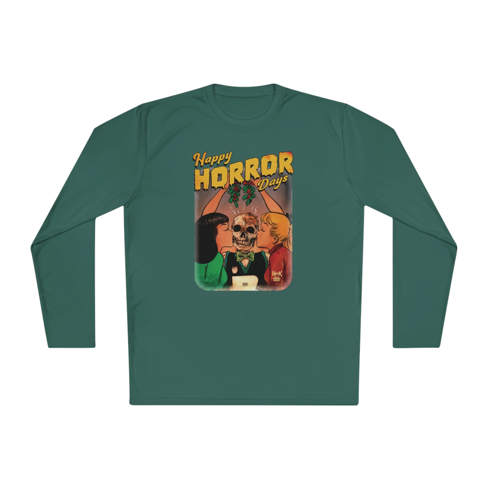 Happy Horror Days Love Triangle Graphic Tee Unisex Lightweight Long Sleeve Tee featuring Archie, Betty, and Veronica - Image 3