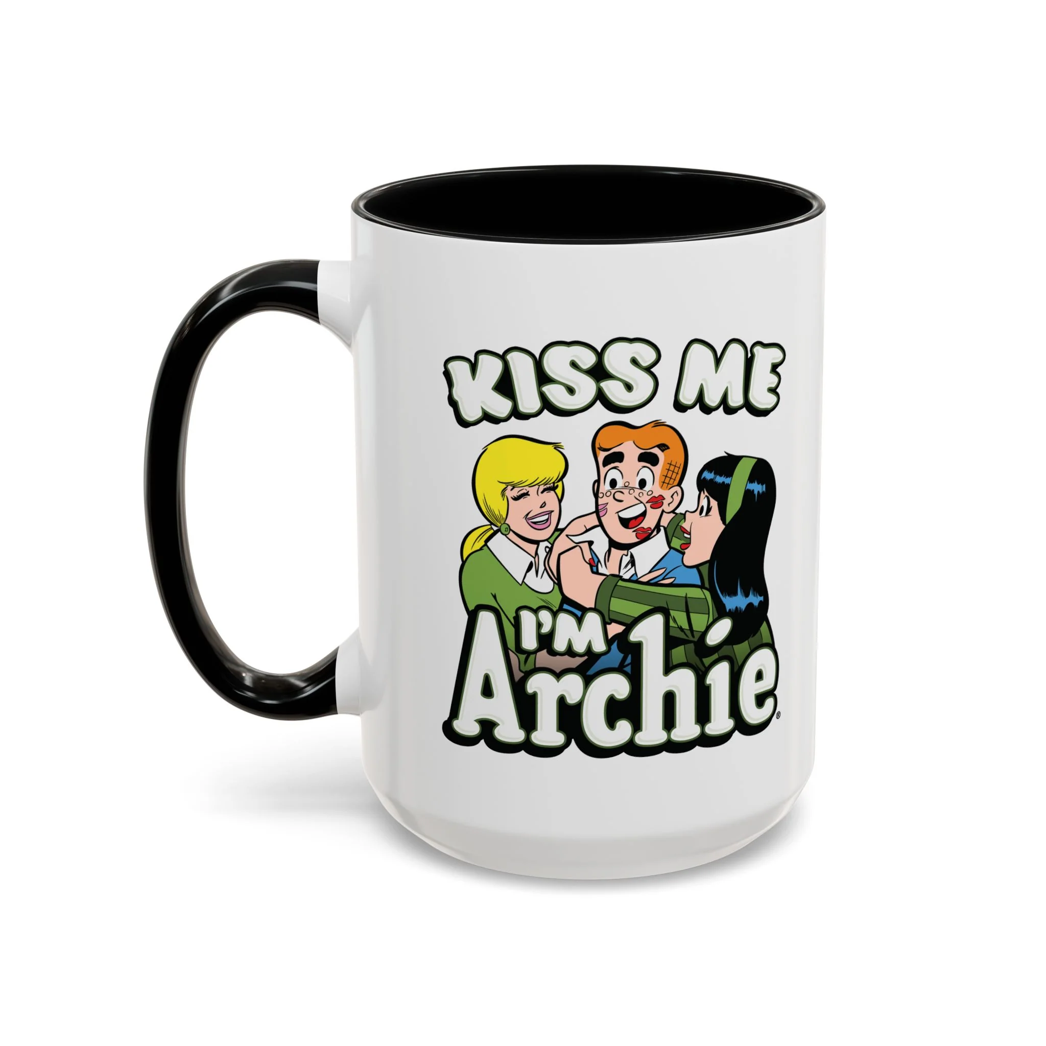 Kiss Me I'm Archie Design Accent Coffee Mug (11oz or 15oz) featuring Archie, Betty, and Veronica - Image 12