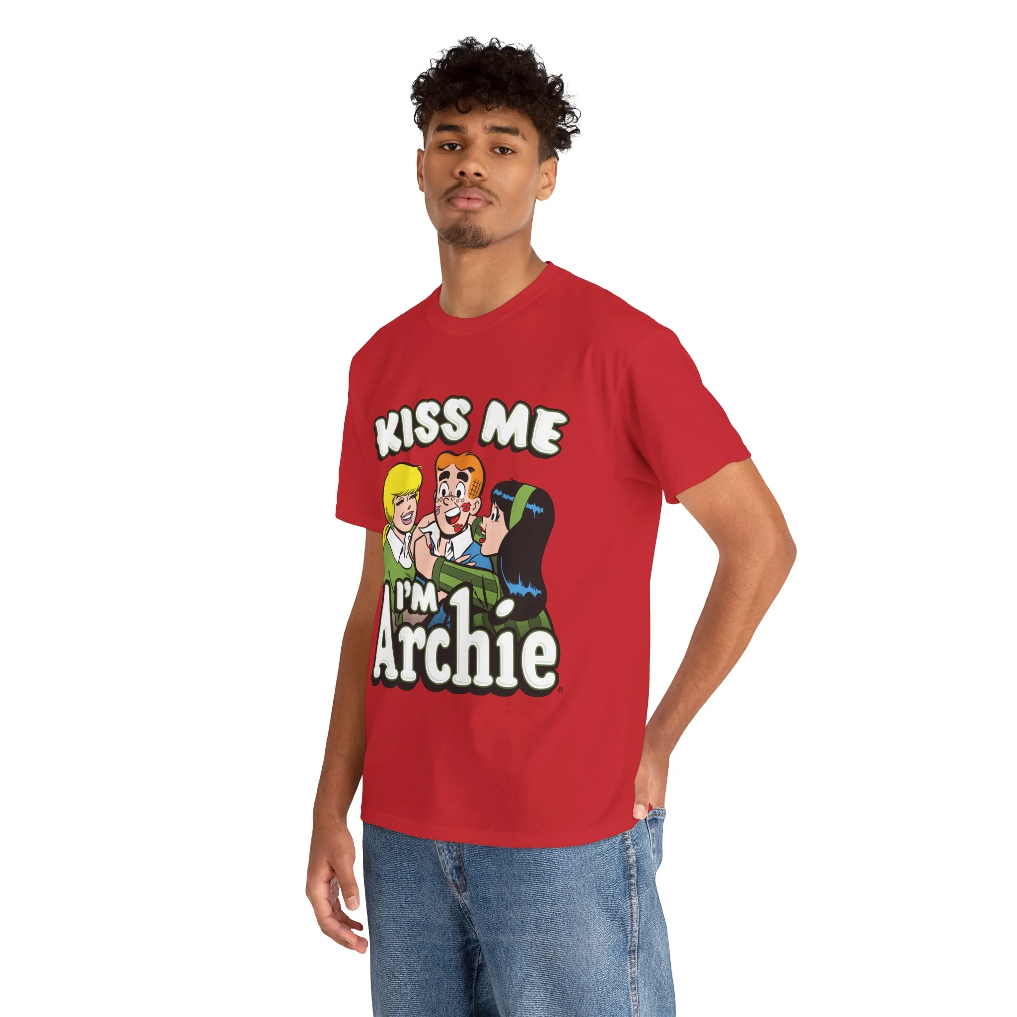 Kiss Me I'm Archie Graphic Tee (Unisex Heavy Cotton Tee) featuring Archie, Betty, and Veronica - Image 44