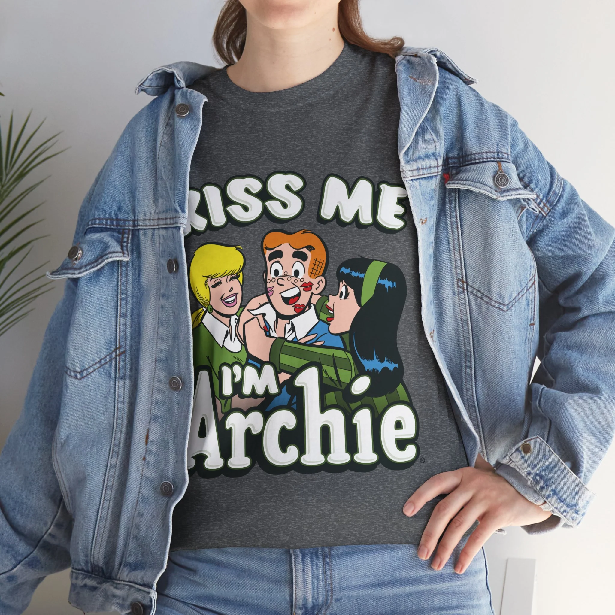 Kiss Me I'm Archie Graphic Tee (Unisex Heavy Cotton Tee) featuring Archie, Betty, and Veronica - Image 48