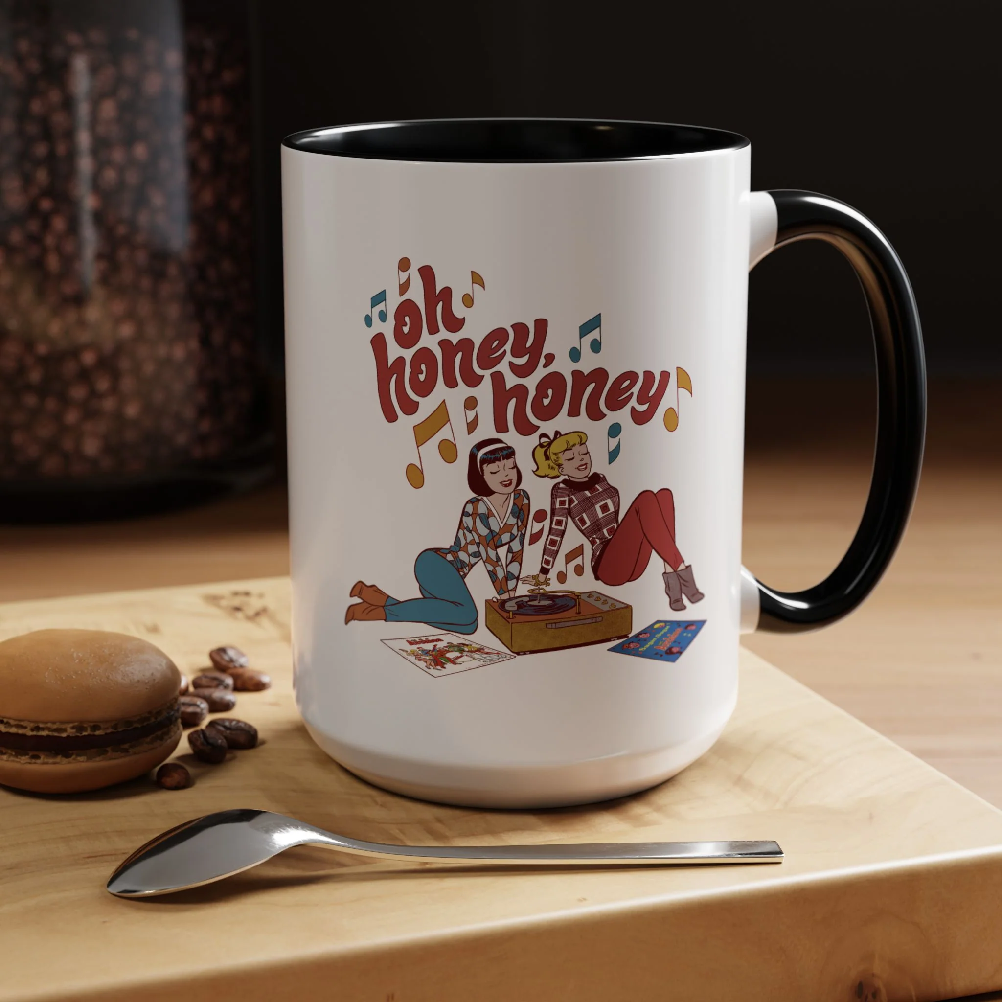Oh Honey Honey Design Accent Coffee Mug (11oz or 15oz) featuring Betty, and Veronica - Image 14