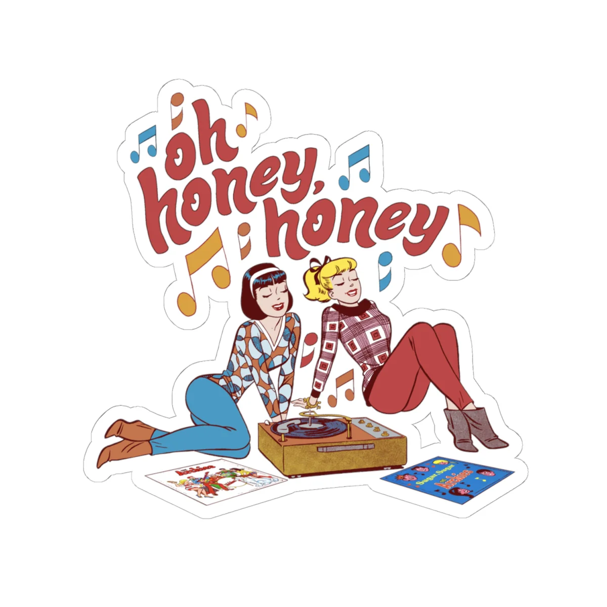 Oh Honey Honey Design Kiss-Cut Stickers featuring Betty and Veronica - Image 2