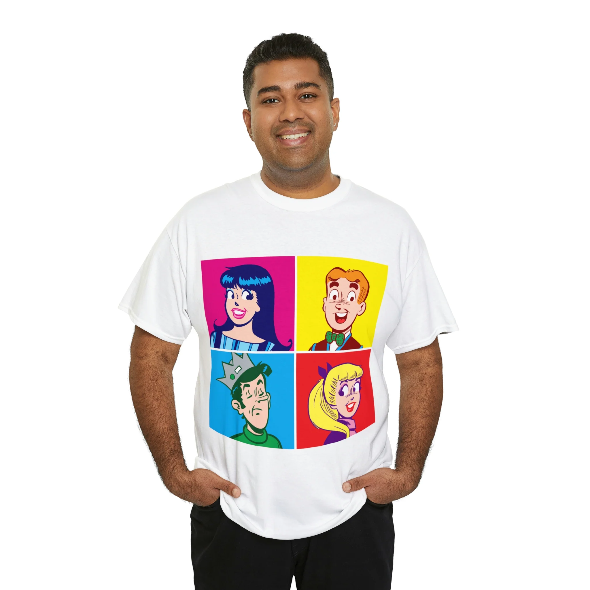 Pop Art Archie Graphic T-Shirt (Unisex Heavy Cotton Tee) featuring Archie, Betty, Veronica, and Jughead - Image 19