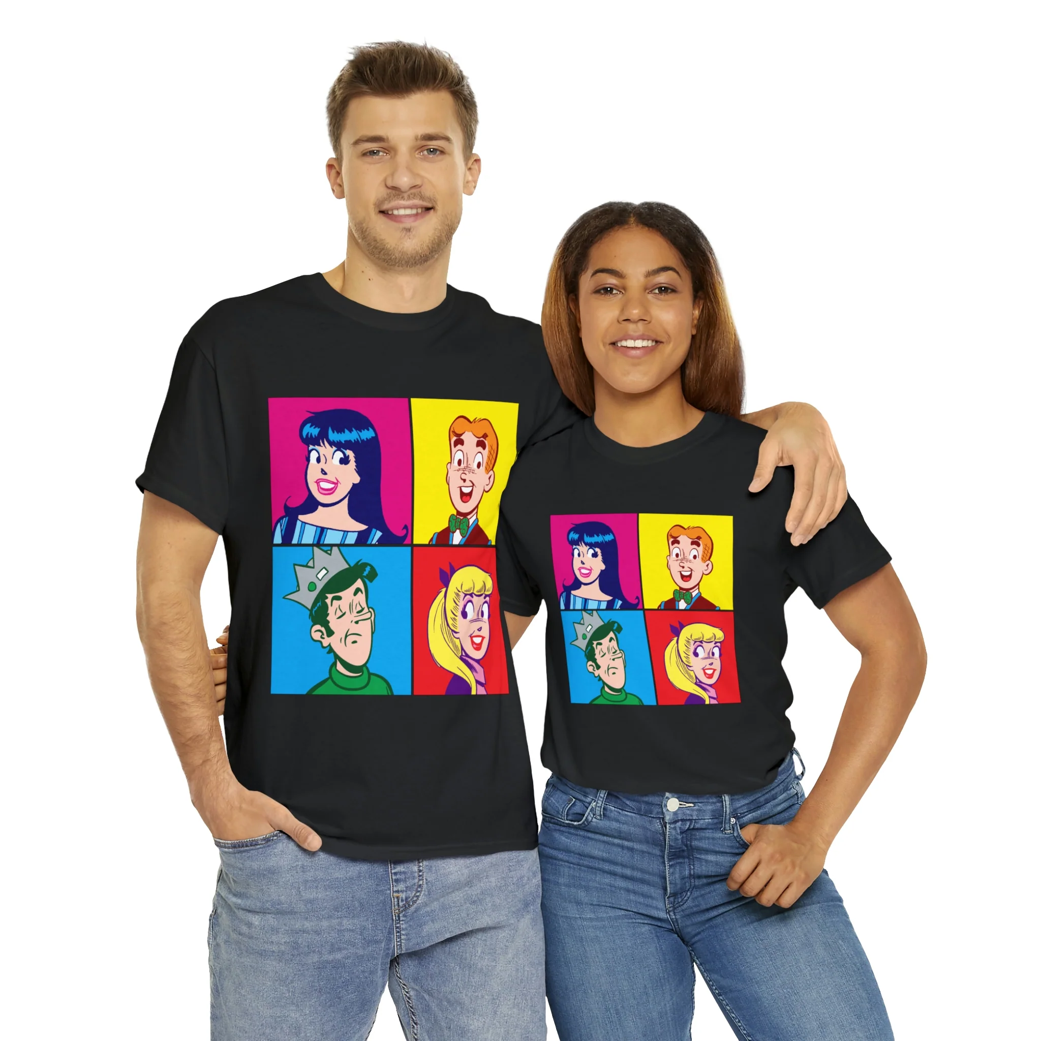 Pop Art Archie Graphic T-Shirt (Unisex Heavy Cotton Tee) featuring Archie, Betty, Veronica, and Jughead - Image 32