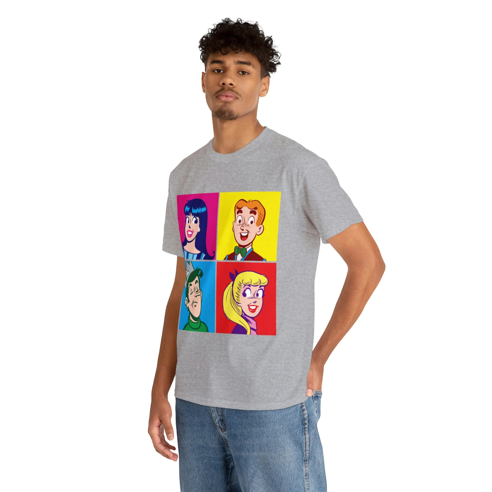 Pop Art Archie Graphic T-Shirt (Unisex Heavy Cotton Tee) featuring Archie, Betty, Veronica, and Jughead - Image 39