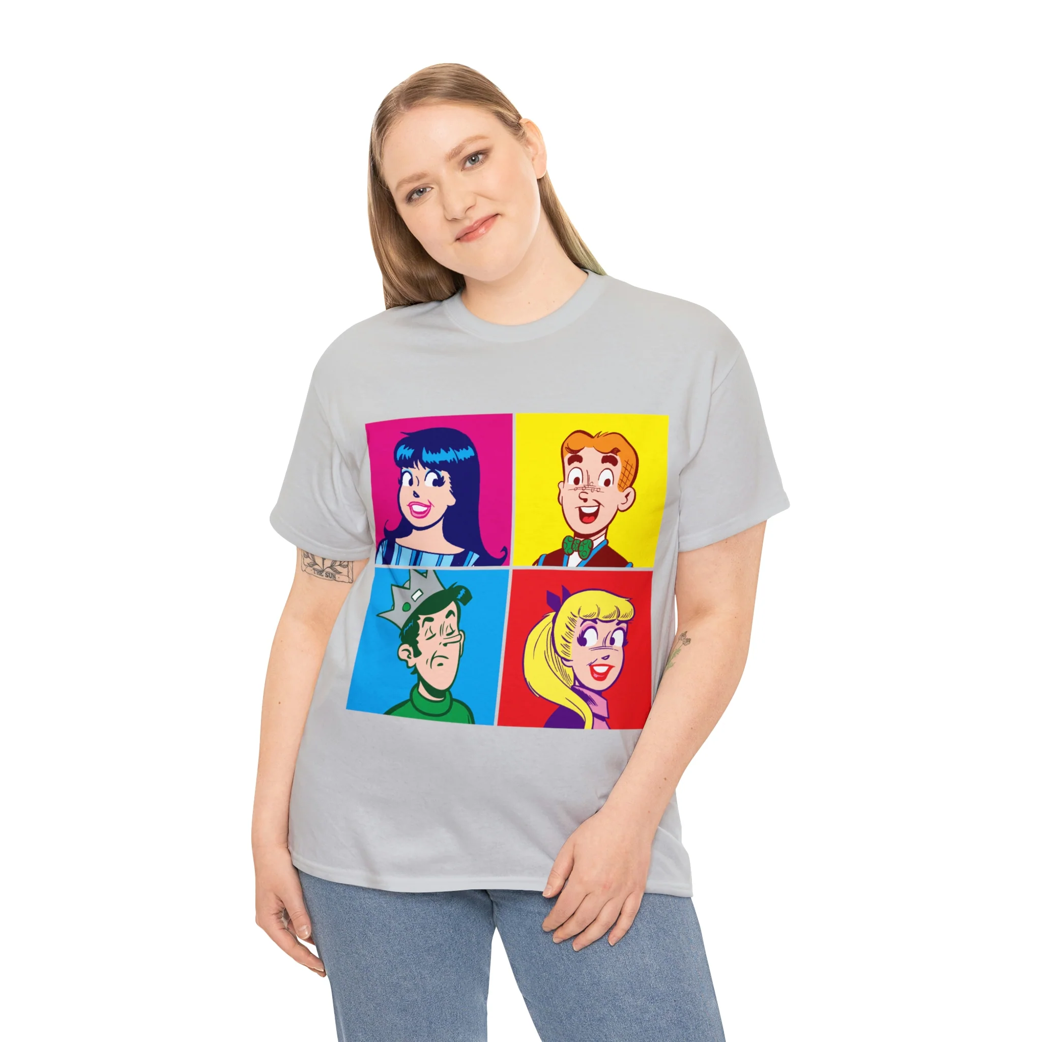 Pop Art Archie Graphic T-Shirt (Unisex Heavy Cotton Tee) featuring Archie, Betty, Veronica, and Jughead - Image 4