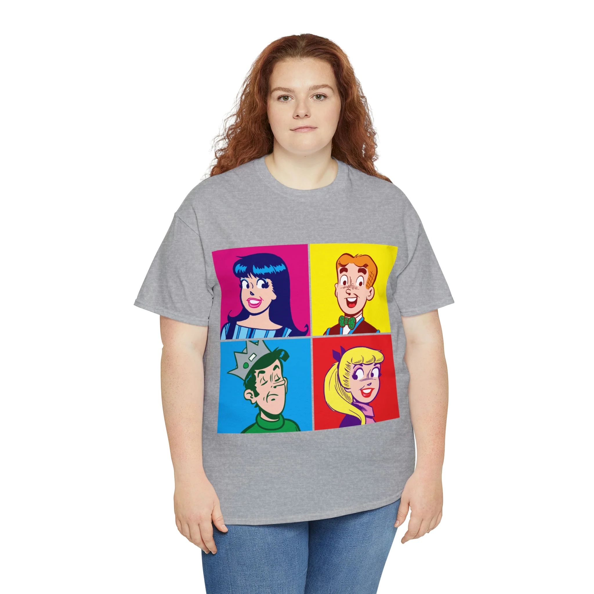 Pop Art Archie Graphic T-Shirt (Unisex Heavy Cotton Tee) featuring Archie, Betty, Veronica, and Jughead - Image 40