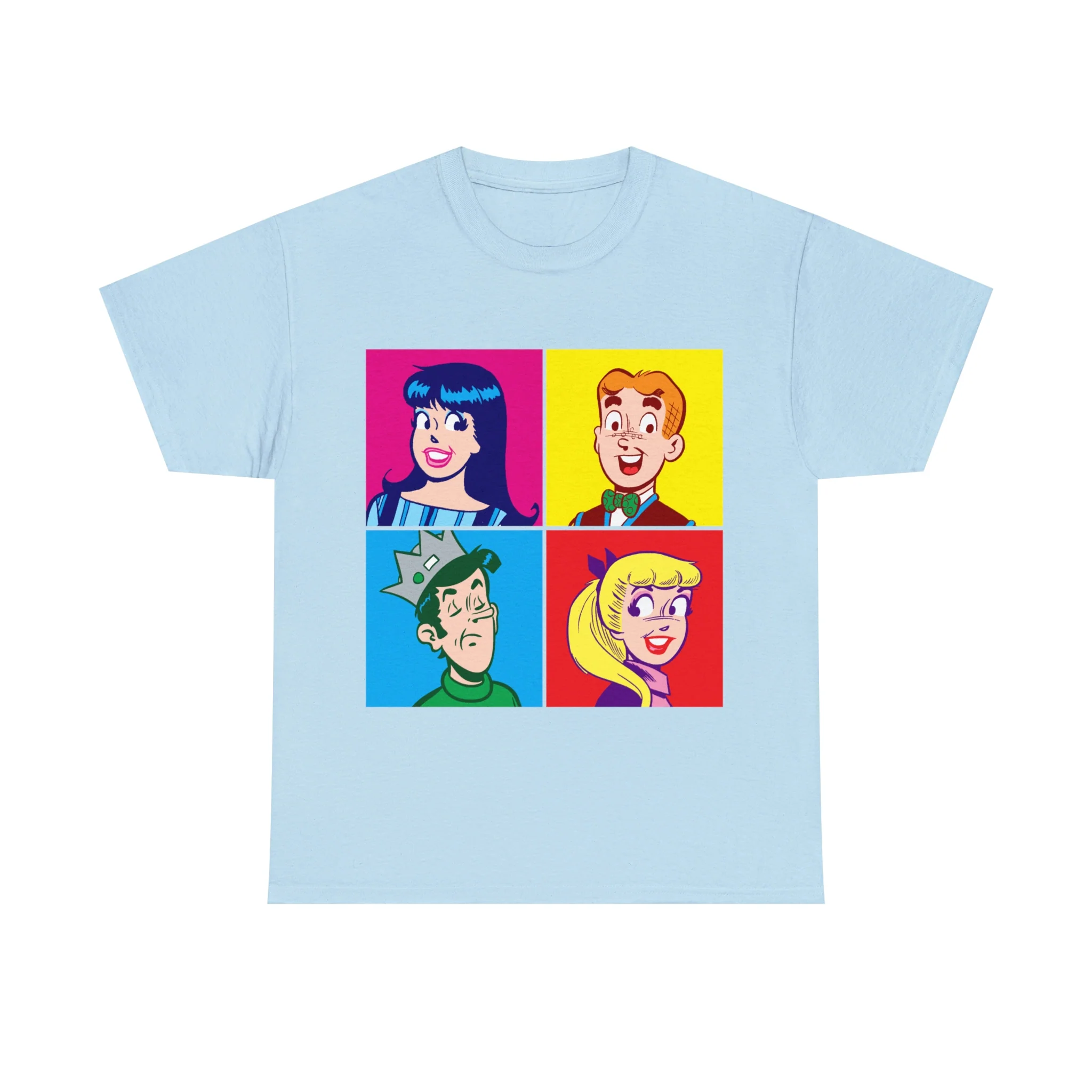 Pop Art Archie Graphic T-Shirt (Unisex Heavy Cotton Tee) featuring Archie, Betty, Veronica, and Jughead - Image 67