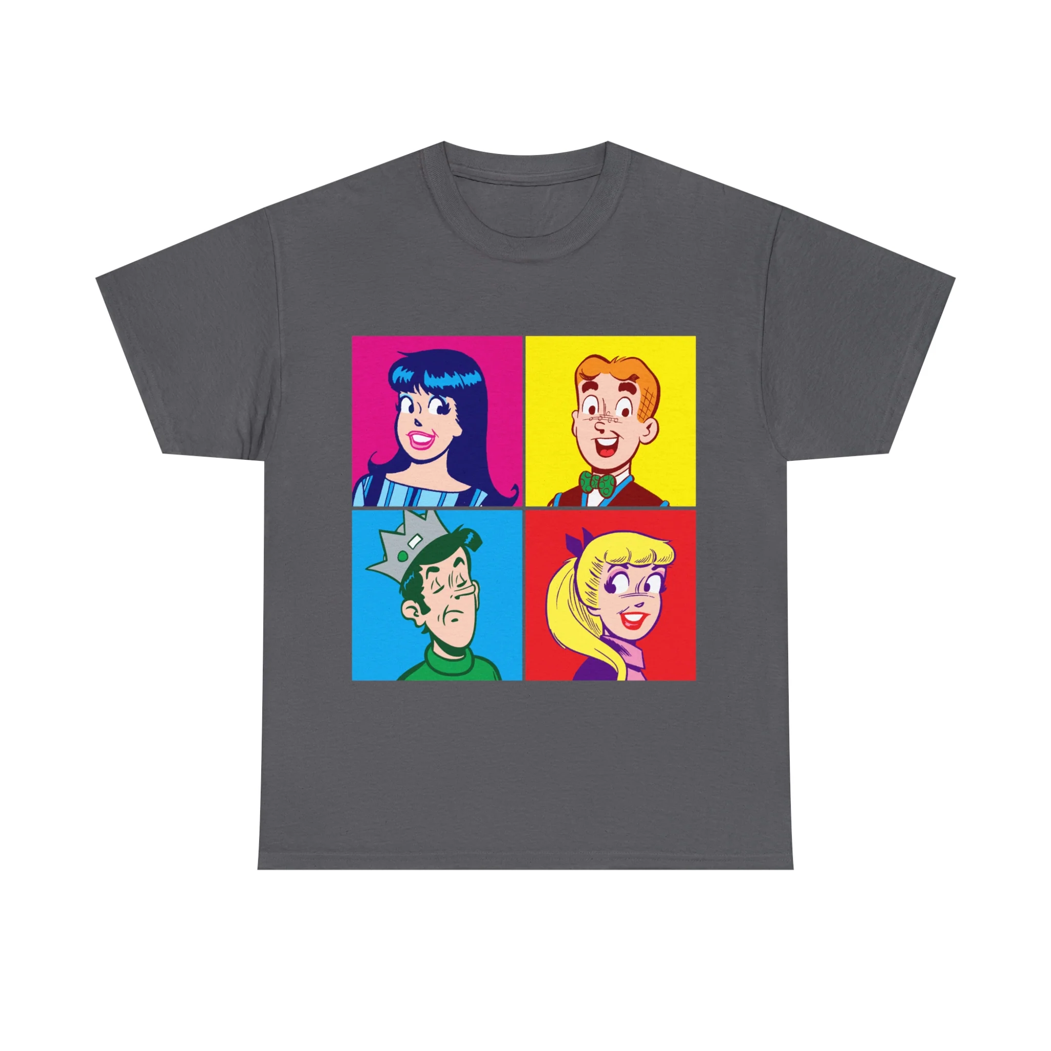 Pop Art Archie Graphic T-Shirt (Unisex Heavy Cotton Tee) featuring Archie, Betty, Veronica, and Jughead - Image 78