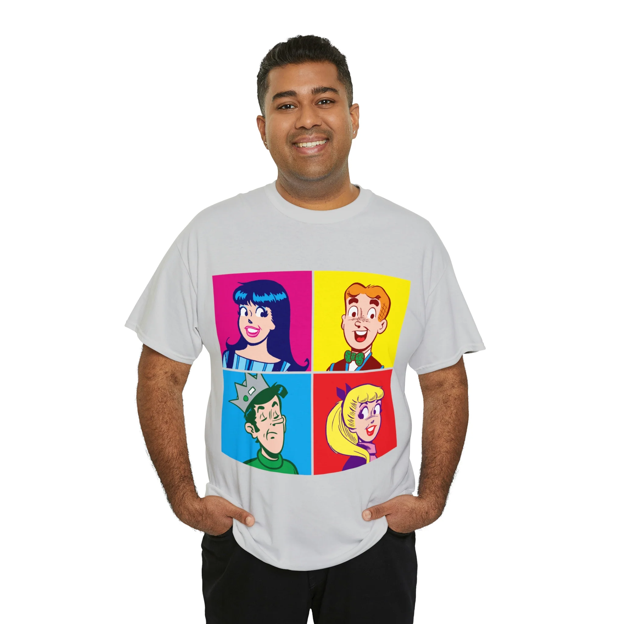 Pop Art Archie Graphic T-Shirt (Unisex Heavy Cotton Tee) featuring Archie, Betty, Veronica, and Jughead - Image 8