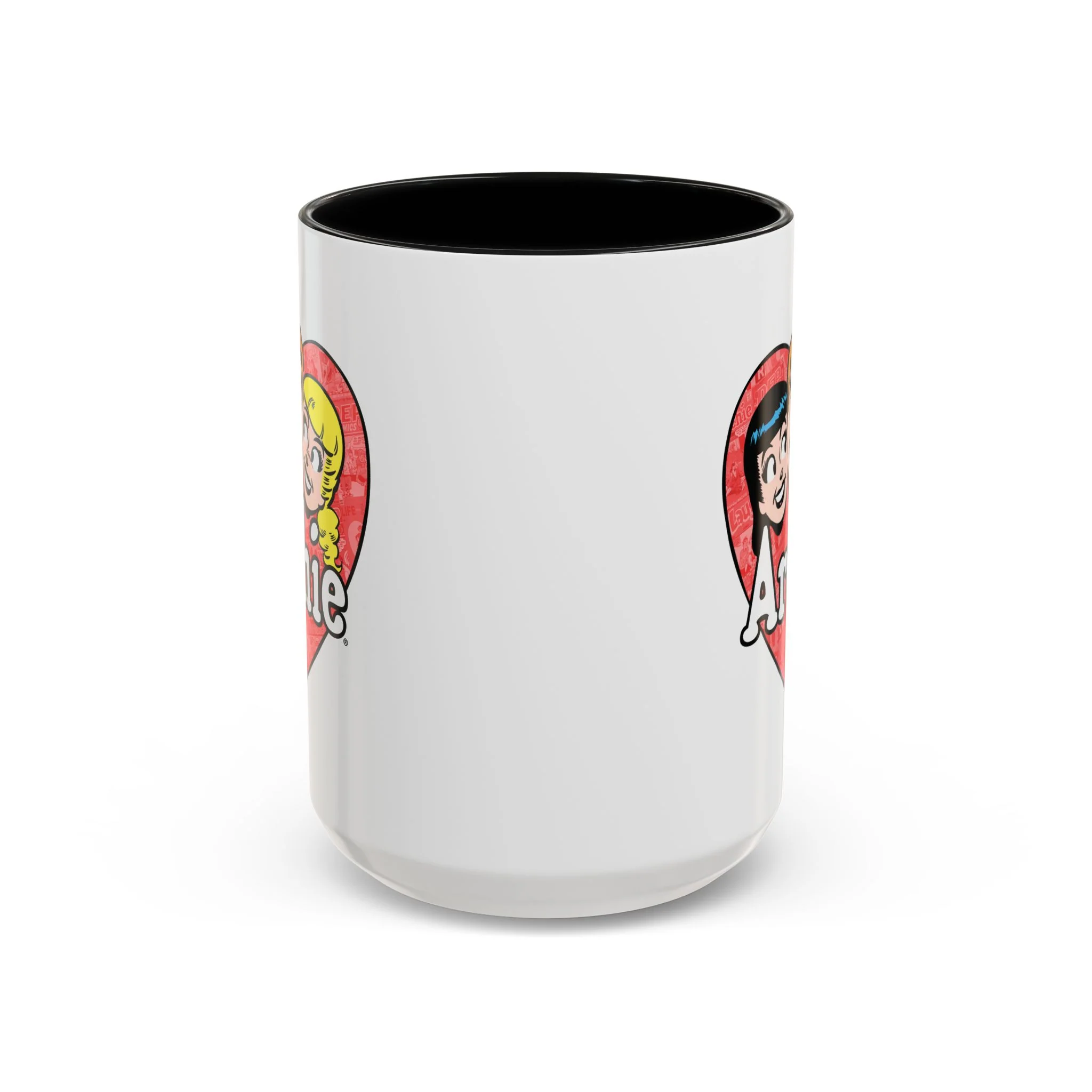 Retro Archie Heart Accent Coffee Mug (11oz or 15oz) featuring Archie, Betty, and Veronica - Image 3