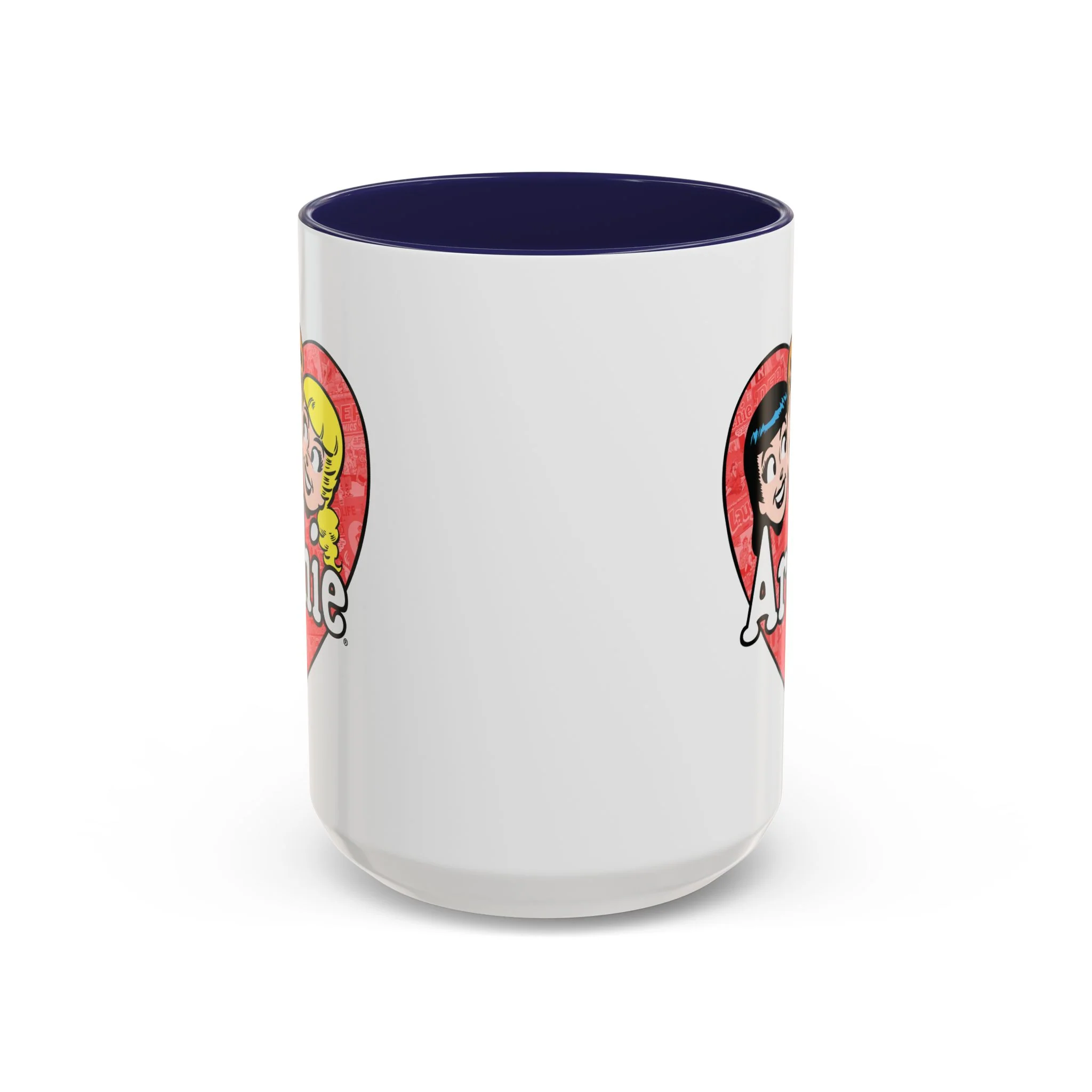 Retro Archie Heart Accent Coffee Mug (11oz or 15oz) featuring Archie, Betty, and Veronica - Image 6