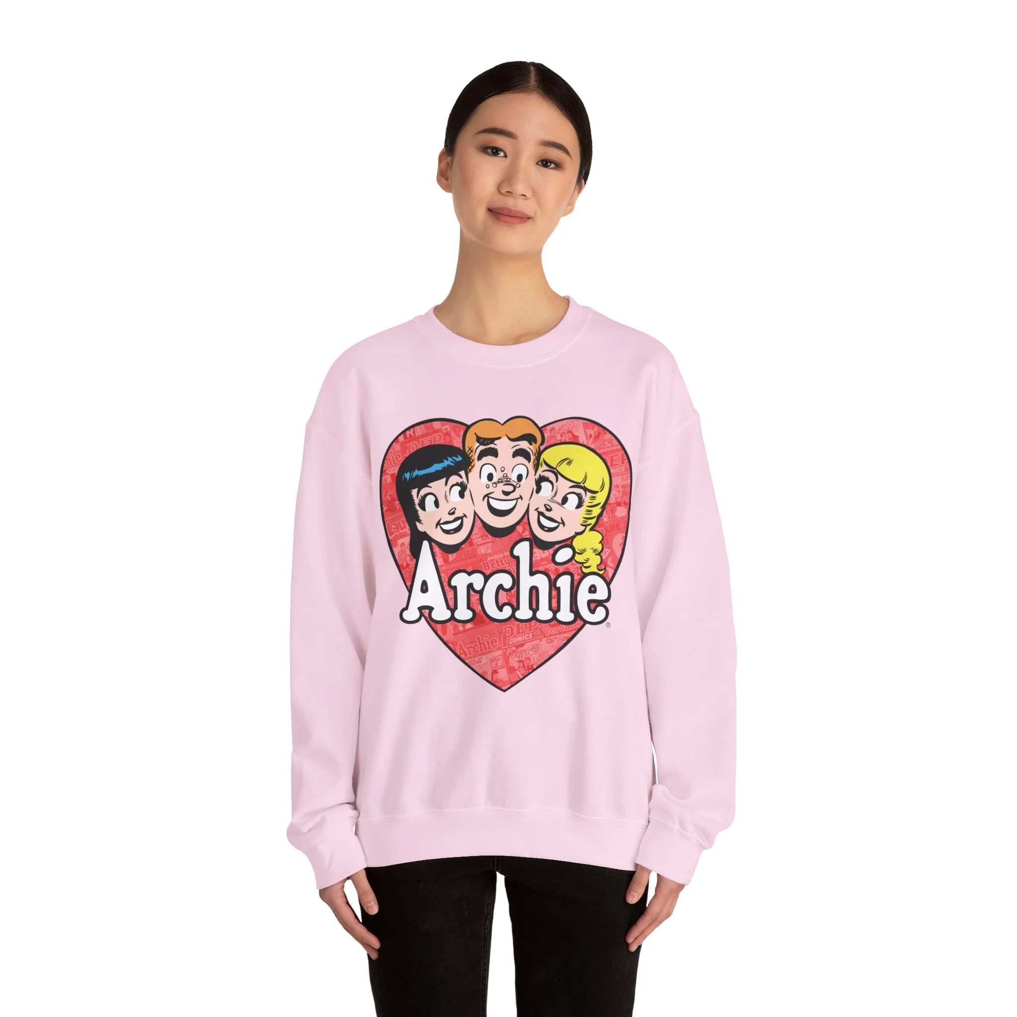 Retro Archie Heart Design Unisex Heavy Blend™ Crewneck Sweatshirt featuring Archie, Betty, and Veronica - Image 22