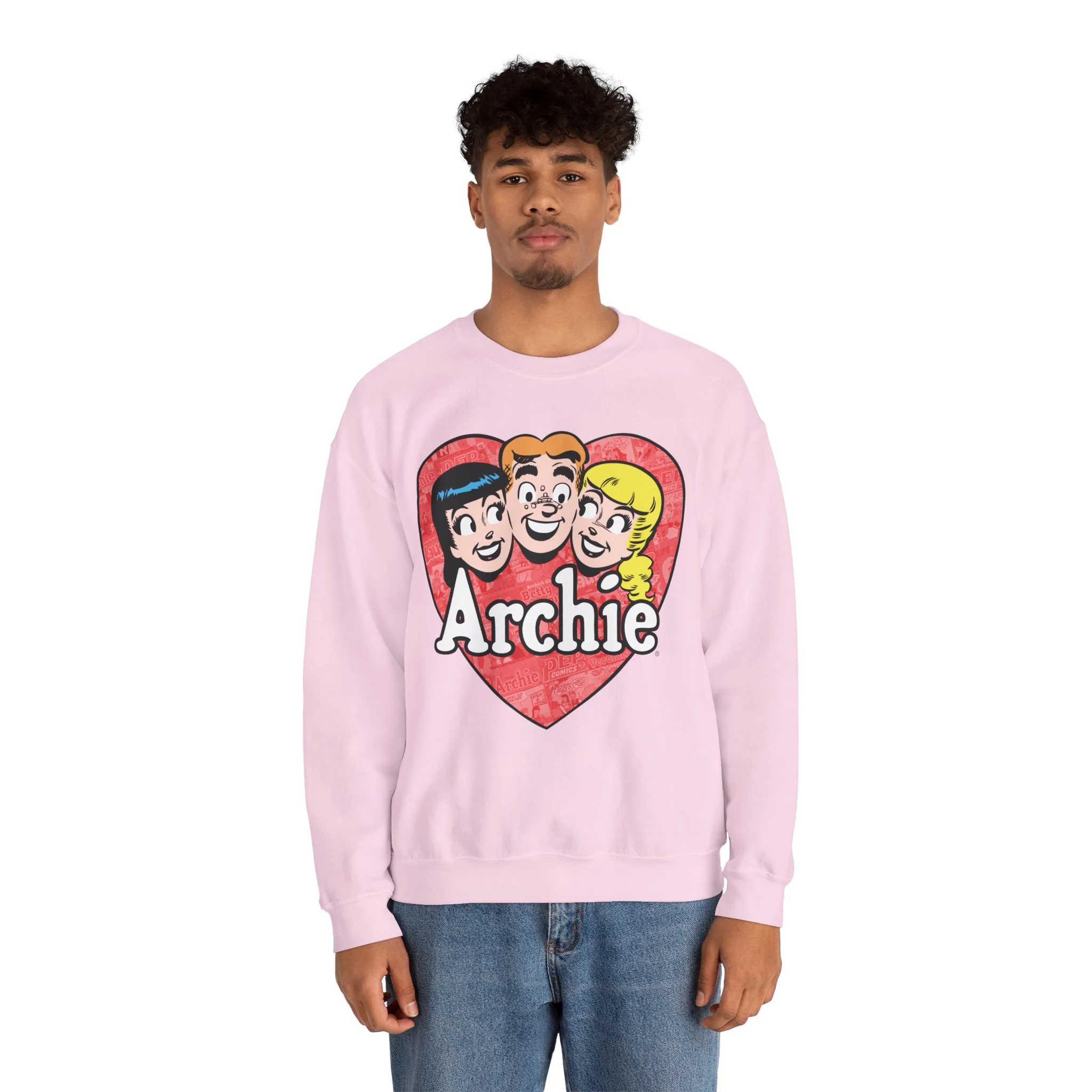 Retro Archie Heart Design Unisex Heavy Blend™ Crewneck Sweatshirt featuring Archie, Betty, and Veronica - Image 23