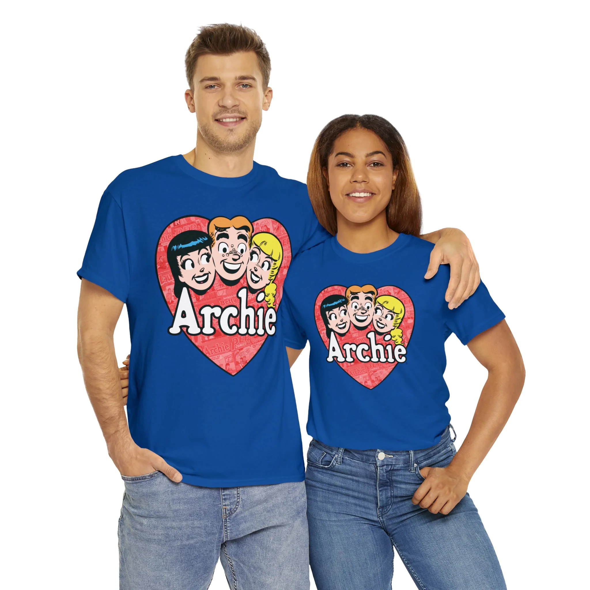Retro Archie Heart Graphic T-Shirt (Unisex Heavy Cotton Tee) featuring Archie, Betty, and Veronica - FLASH SALE! - Image 18