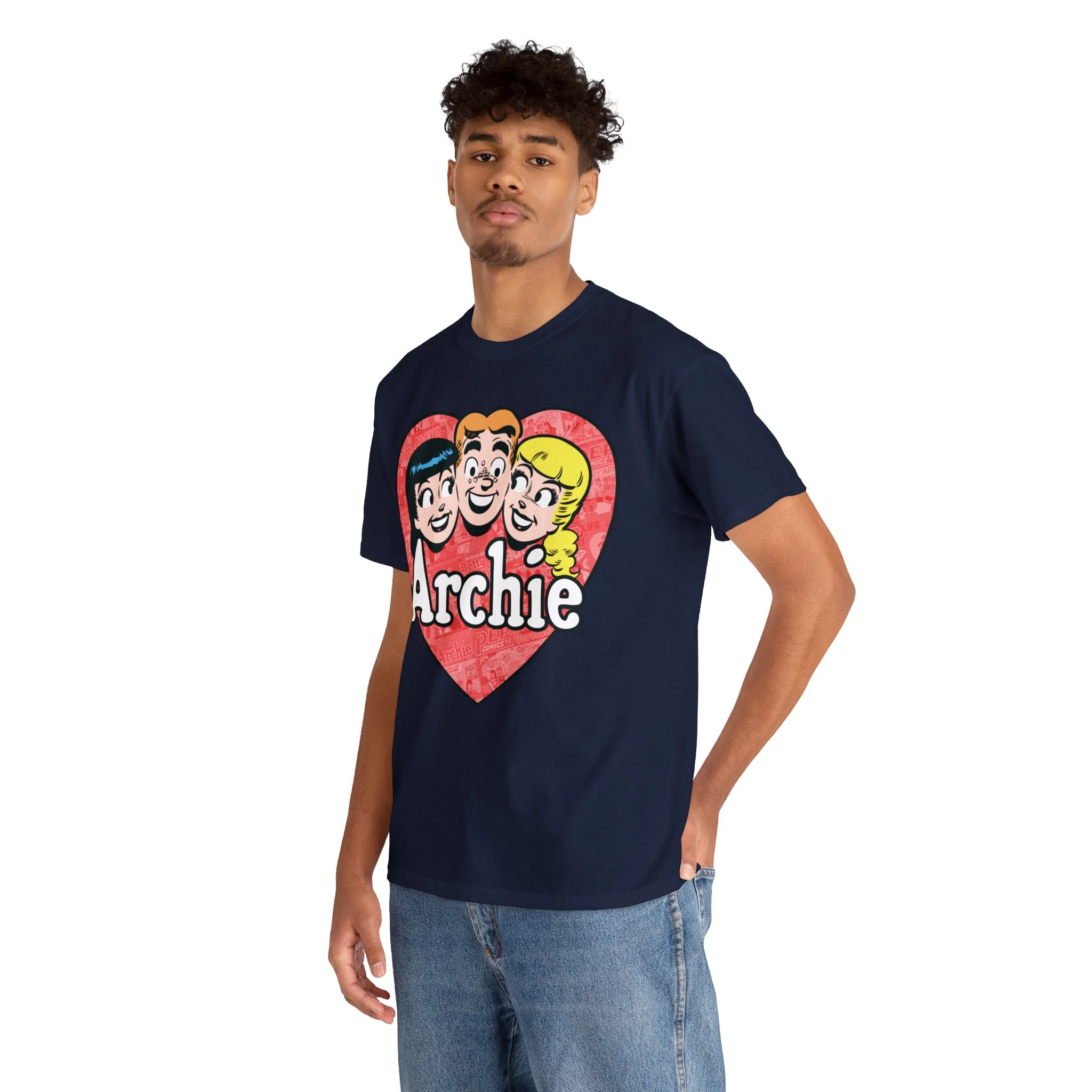 Retro Archie Heart Graphic T-Shirt (Unisex Heavy Cotton Tee) featuring Archie, Betty, and Veronica - FLASH SALE! - Image 46