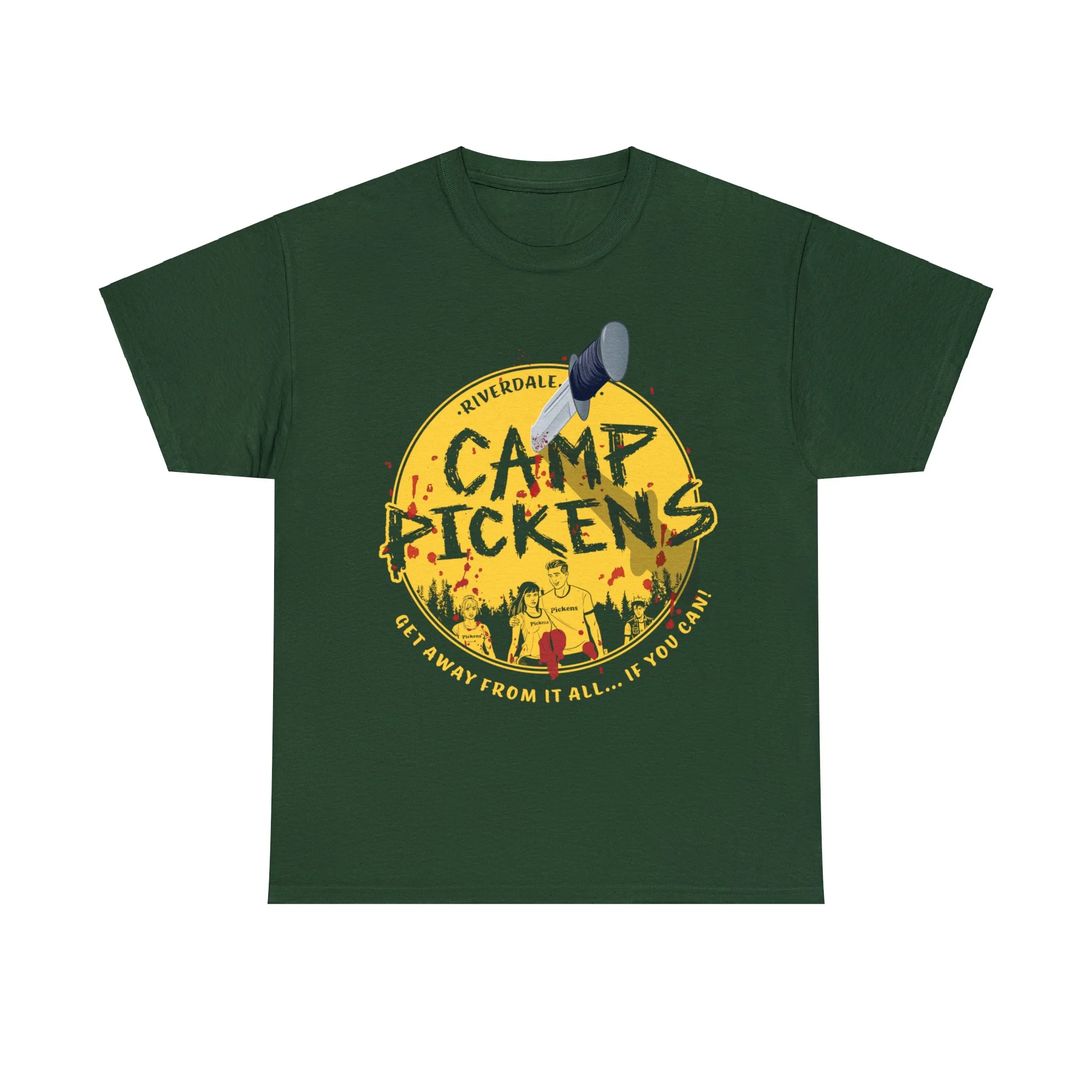 Riverdale Camp Pickens Graphic T-Shirt (Unisex Heavy Cotton Tee) featuring Archie, Betty, Veronica, and Jughead - Image 8
