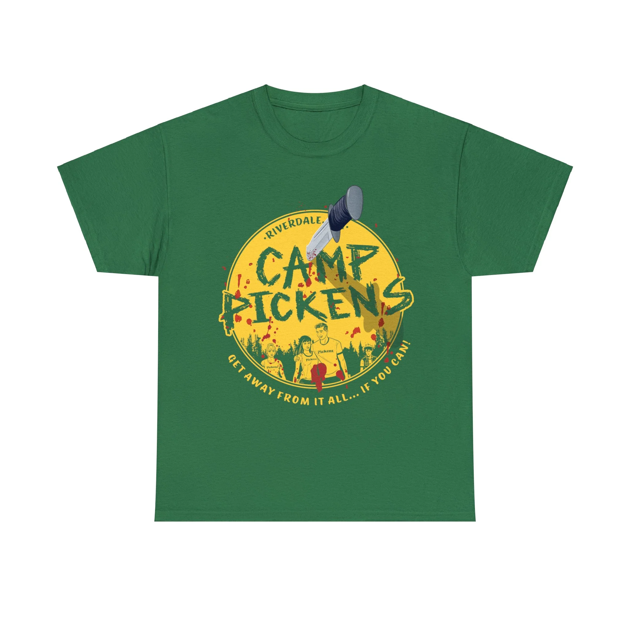 Riverdale Camp Pickens Graphic T-Shirt (Unisex Heavy Cotton Tee) featuring Archie, Betty, Veronica, and Jughead - Image 9