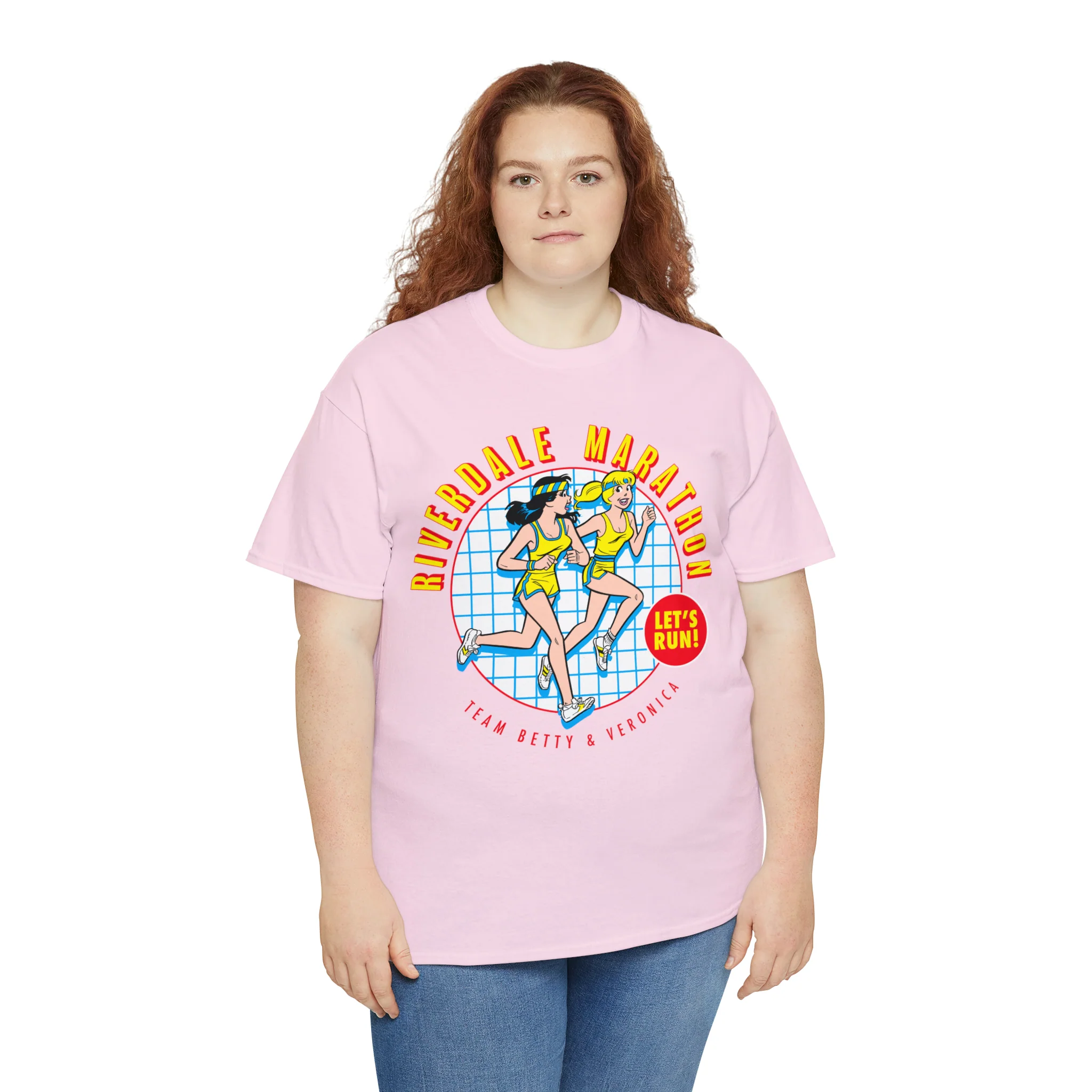 Riverdale Marathon "Let's Run" Graphic Tee (Unisex Heavy Cotton Tee) featuring Betty and Veronica - Image 115
