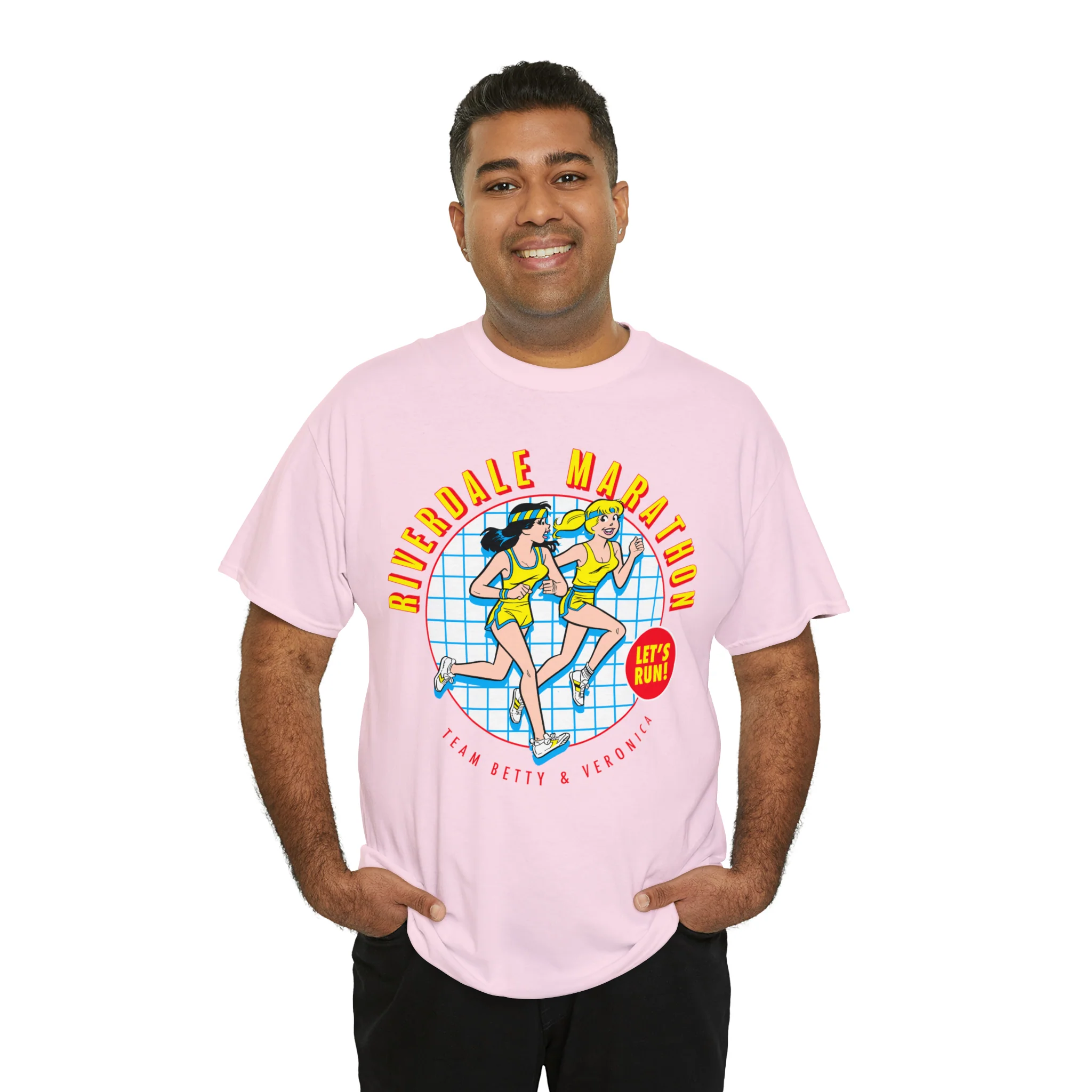 Riverdale Marathon "Let's Run" Graphic Tee (Unisex Heavy Cotton Tee) featuring Betty and Veronica - Image 116