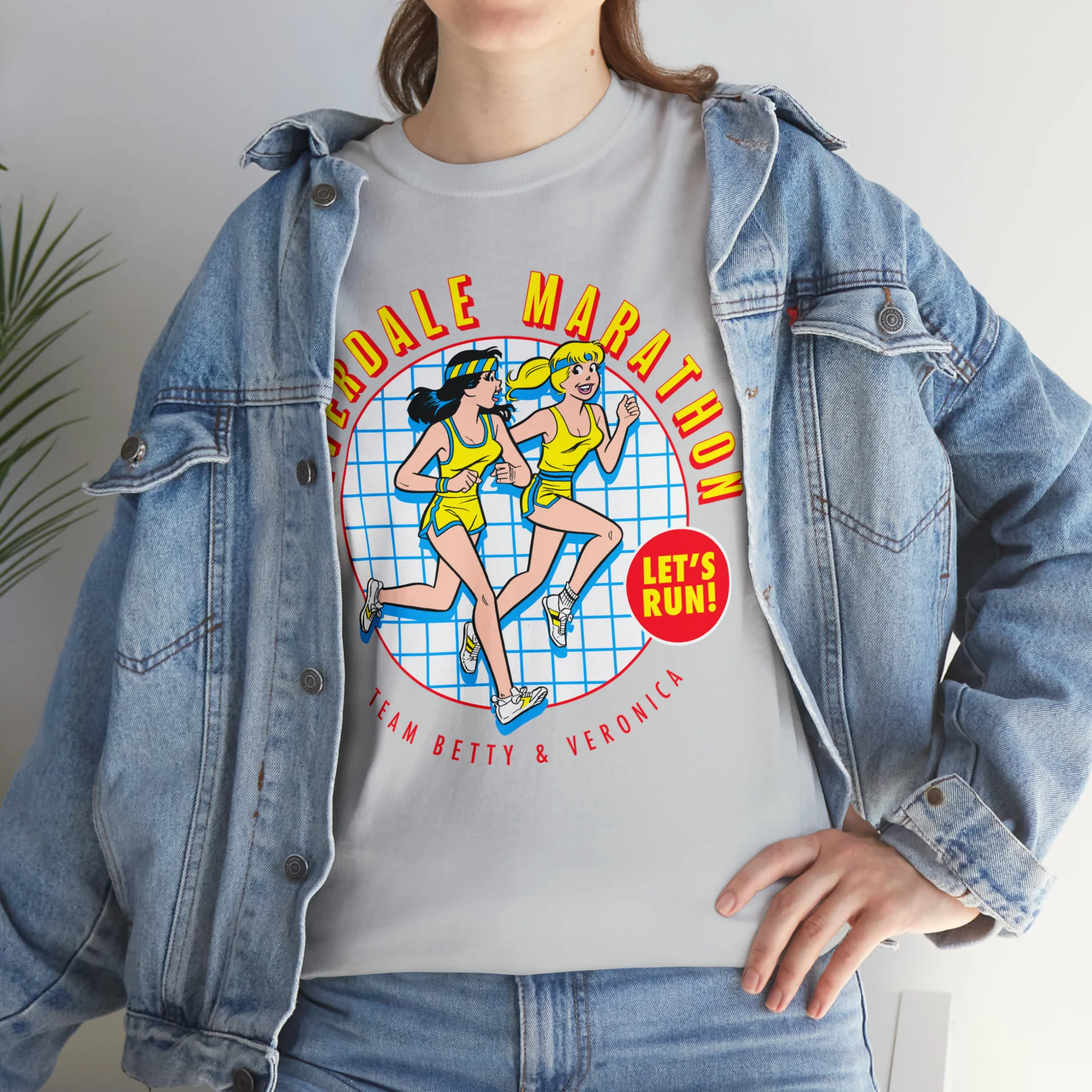 Riverdale Marathon "Let's Run" Graphic Tee (Unisex Heavy Cotton Tee) featuring Betty and Veronica - Image 45