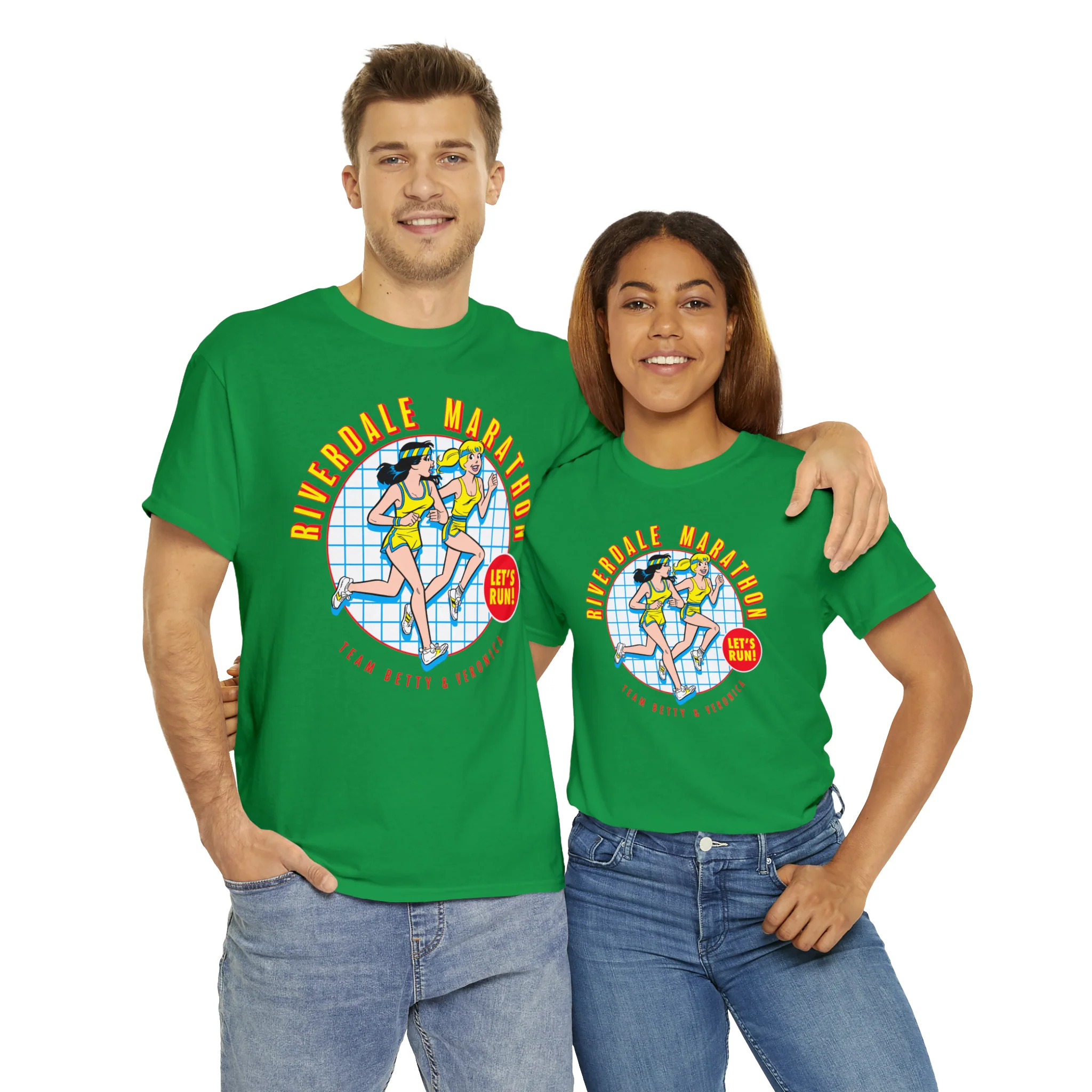 Riverdale Marathon "Let's Run" Graphic Tee (Unisex Heavy Cotton Tee) featuring Betty and Veronica - Image 70