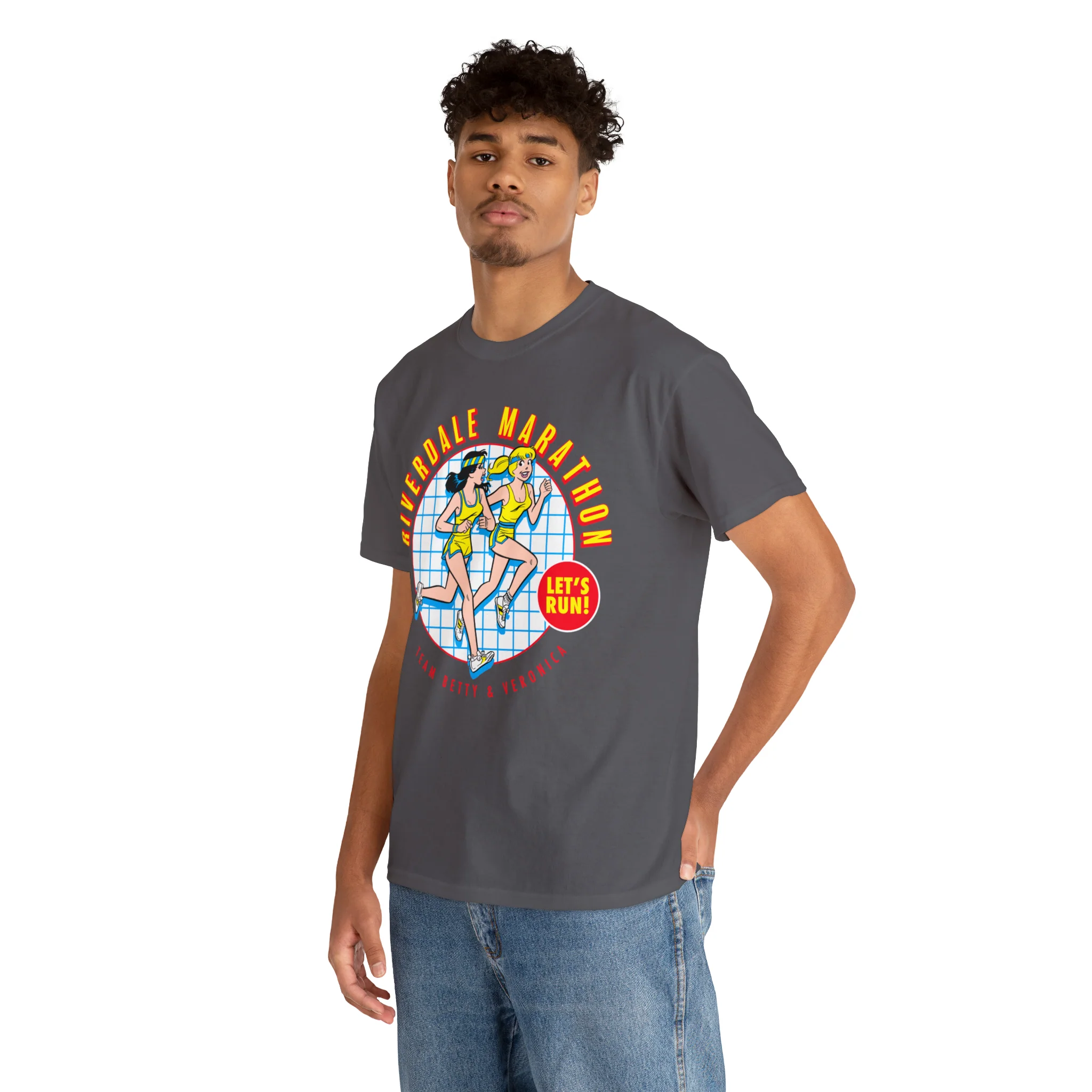 Riverdale Marathon "Let's Run" Graphic Tee (Unisex Heavy Cotton Tee) featuring Betty and Veronica - Image 90
