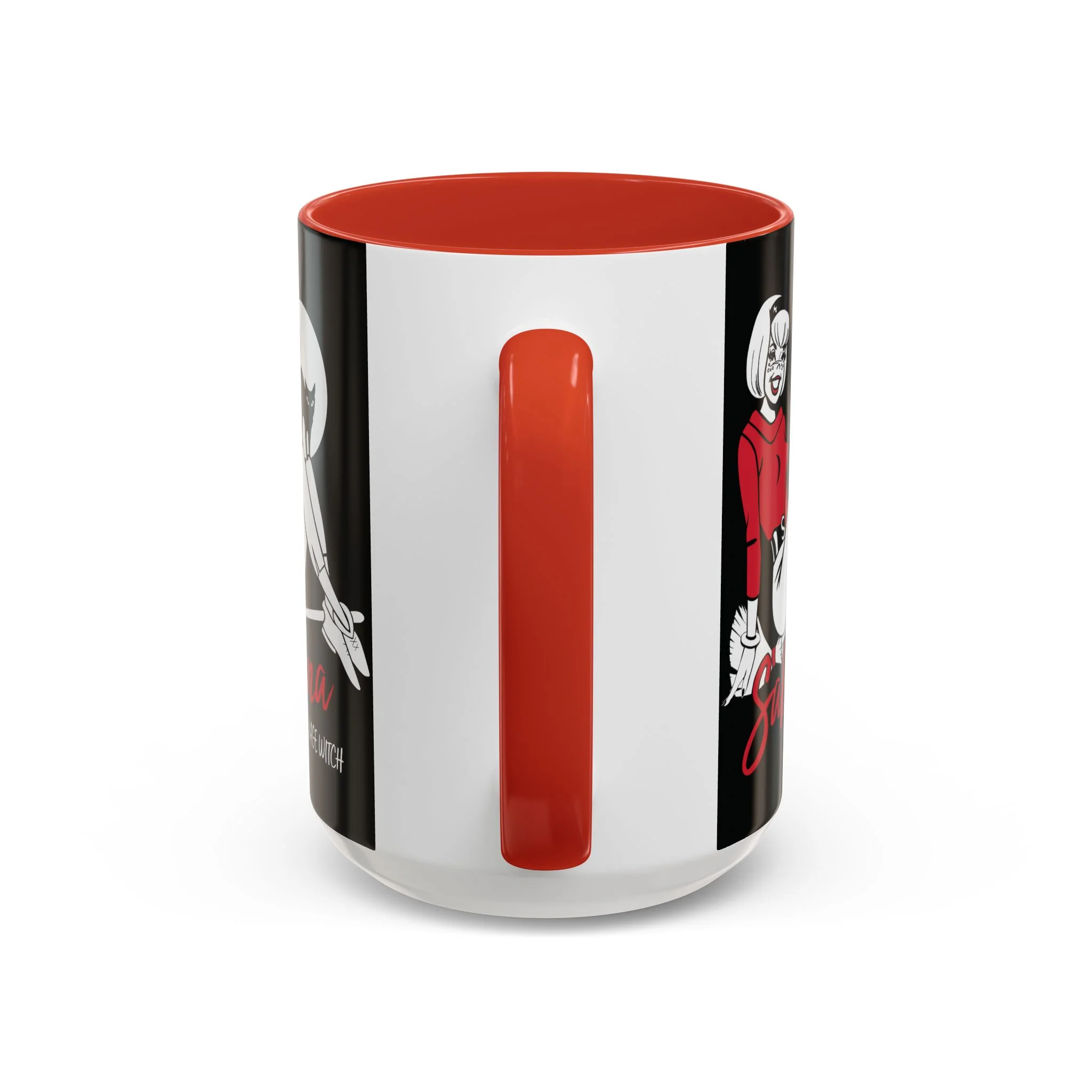 Sabrina The Teenage Witch on Broom Design Accent Coffee Mug (11oz or 15oz) featuring Sabrina and Salem - Image 26