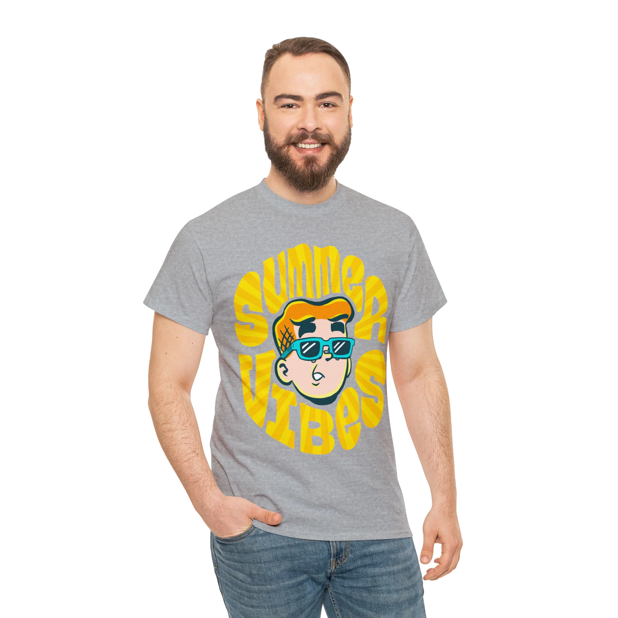 Summer Vibes Graphic Tee (Unisex Heavy Cotton Tee) featuring Archie - Image 113