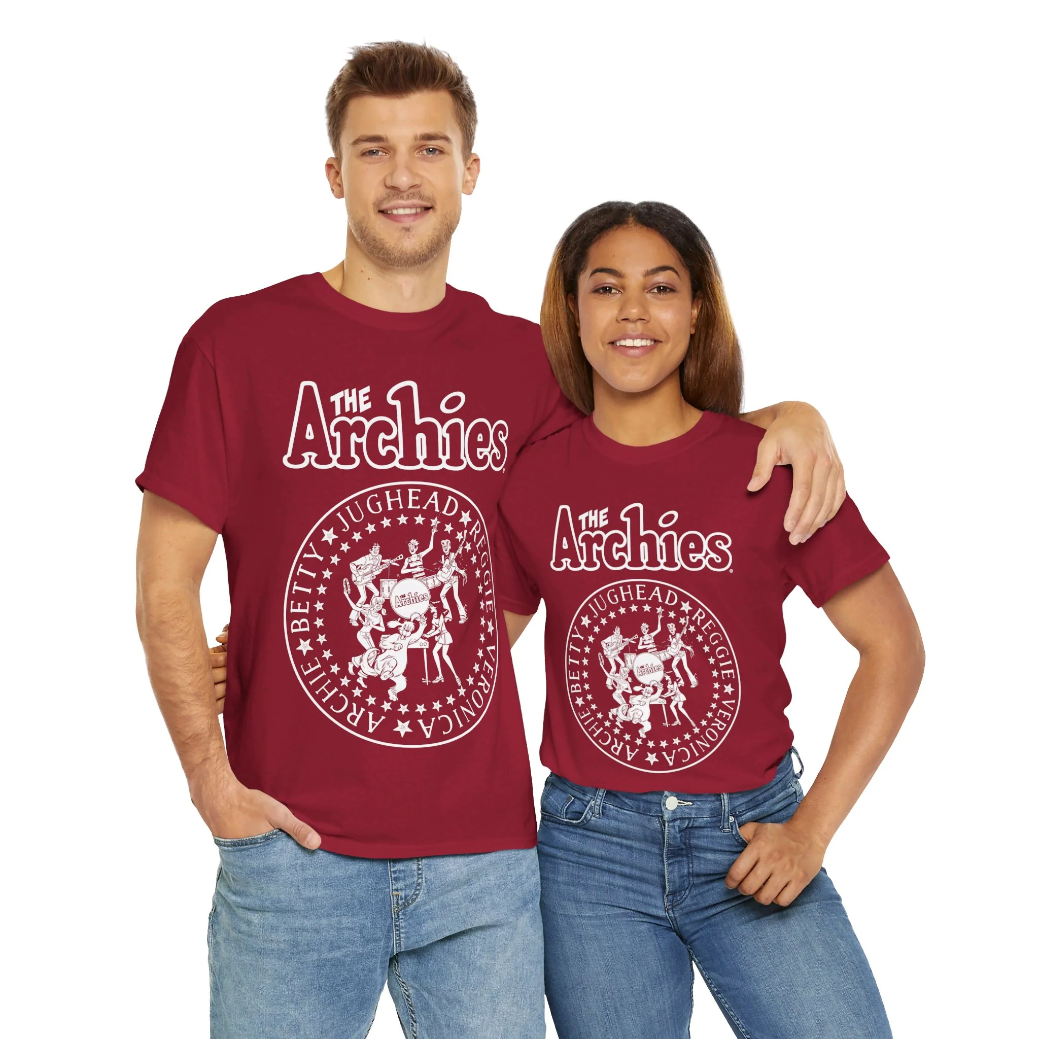 The Archies Graphic T-Shirt (Unisex Heavy Cotton Tee) featuring Archie, Betty, Veronica, Reggie, Jughead and Hot Dog - Image 28