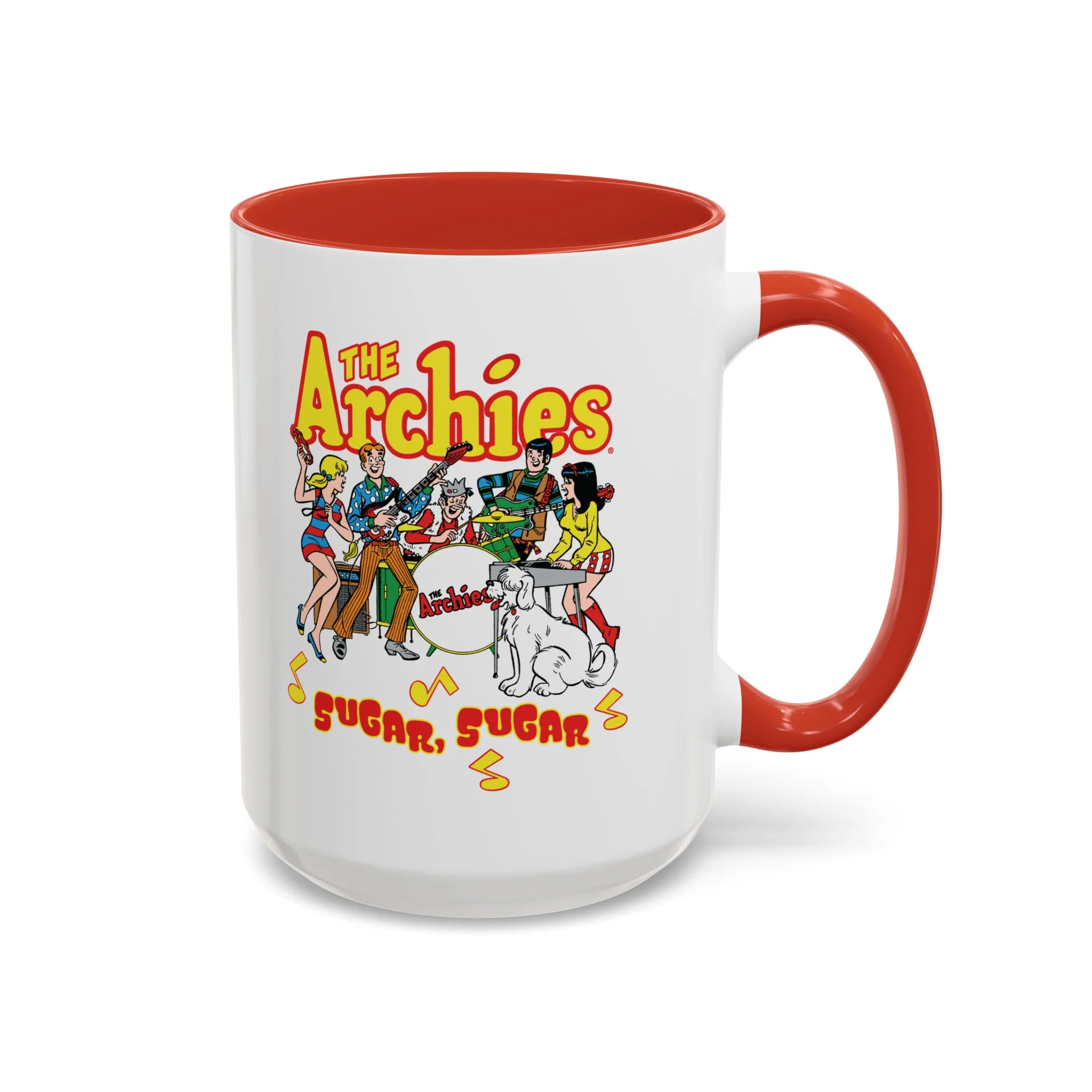 The Archies Sugar Sugar Accent Coffee Mug, 11oz featuring Archie, Betty, Veronica, Jughead, Reggie, and Hot Dog - Image 10